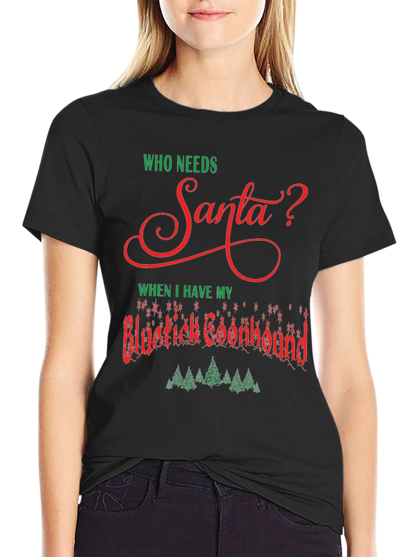 Funny Bluetick Coonhound Christmas T-Shirt