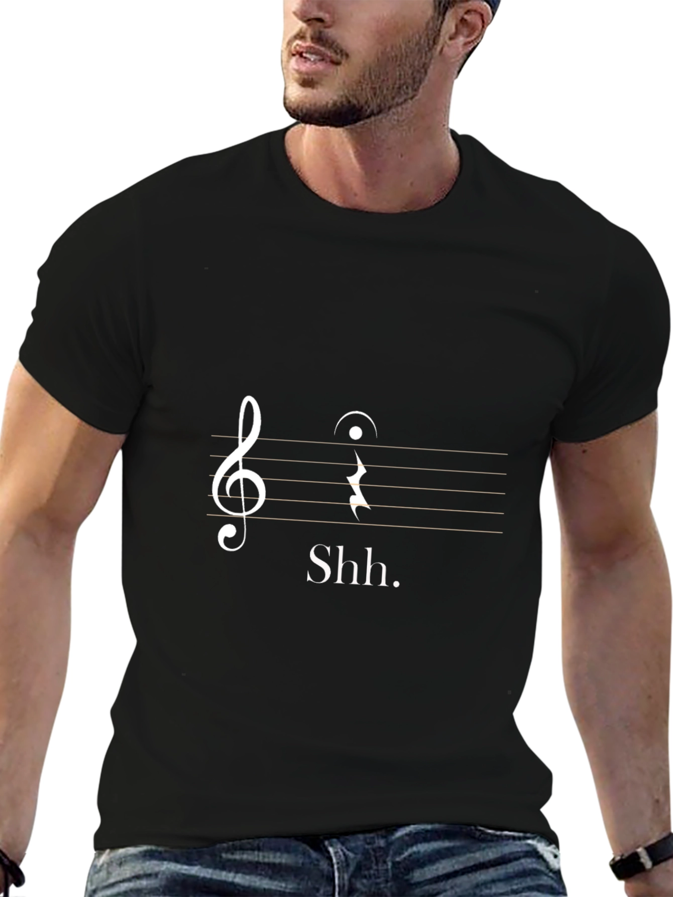 Shhh Music T-Shirt - Silence is Golden!