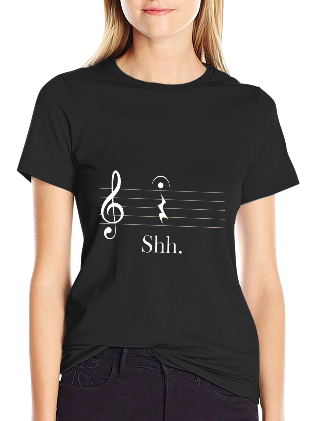 Shhh Music T-Shirt - Silence is Golden!