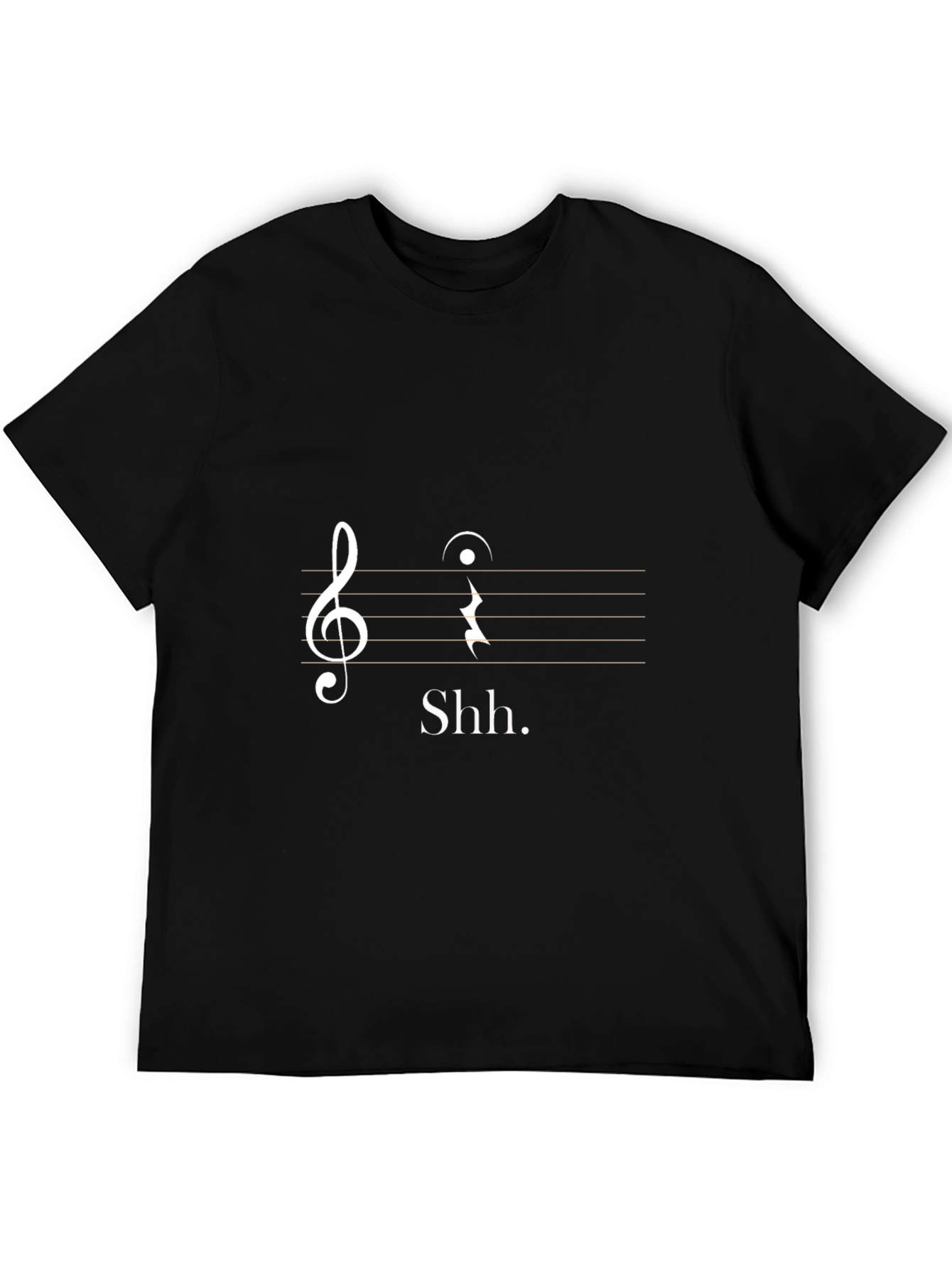 Shhh Music T-Shirt - Silence is Golden!