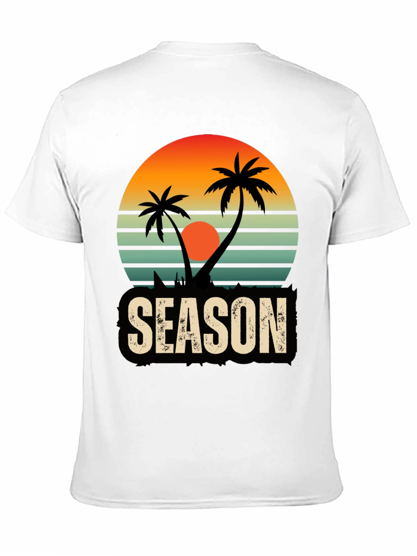 Tropical Season Black T-Shirt