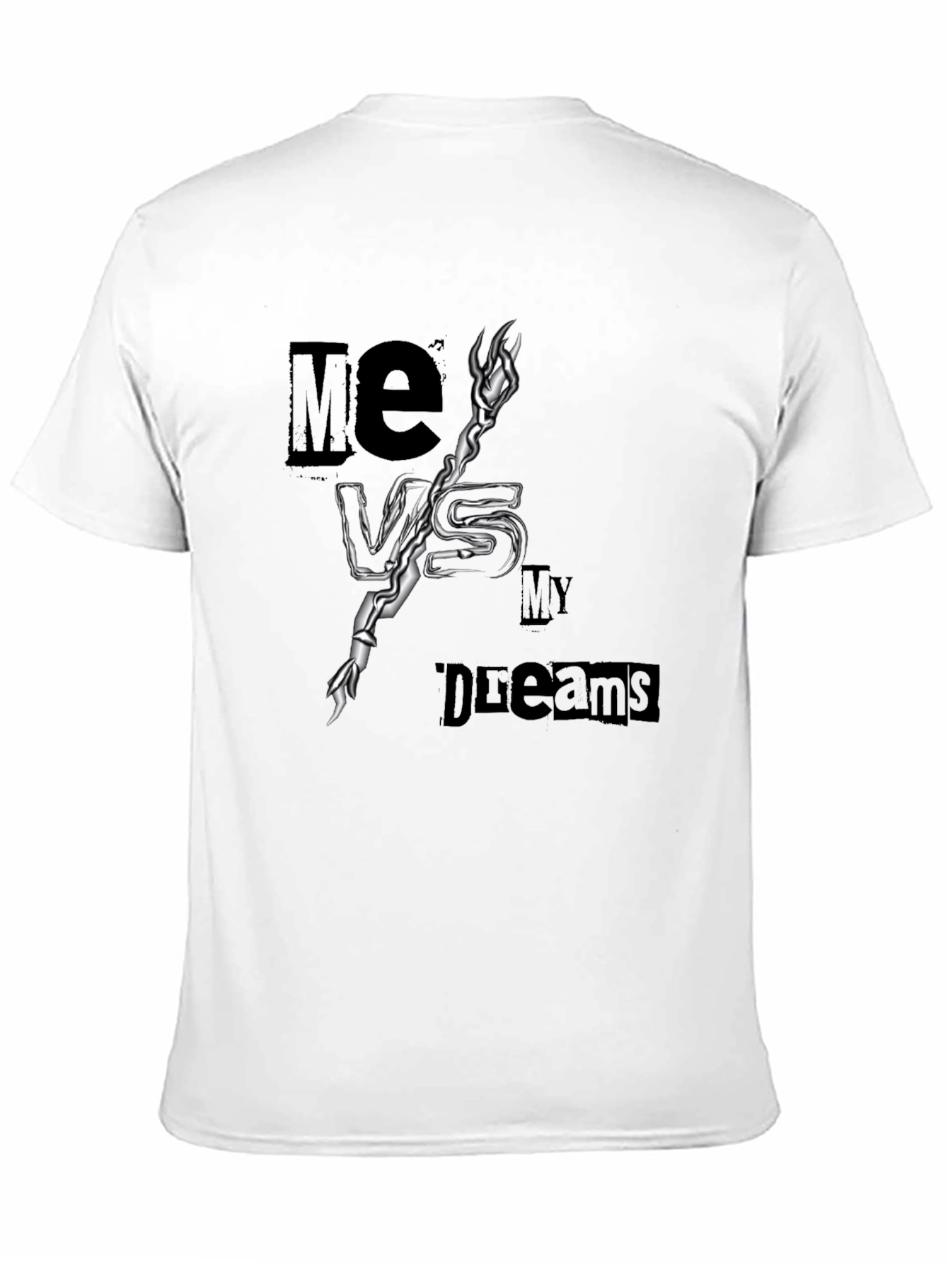 Me Vs My Dreams Black Graphic T-Shirt