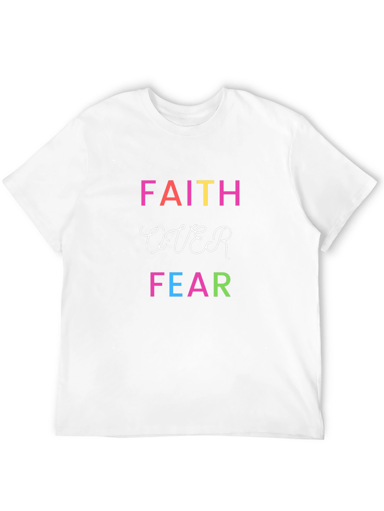 Faith Over Fear Graphic Tee - Inspirational Design