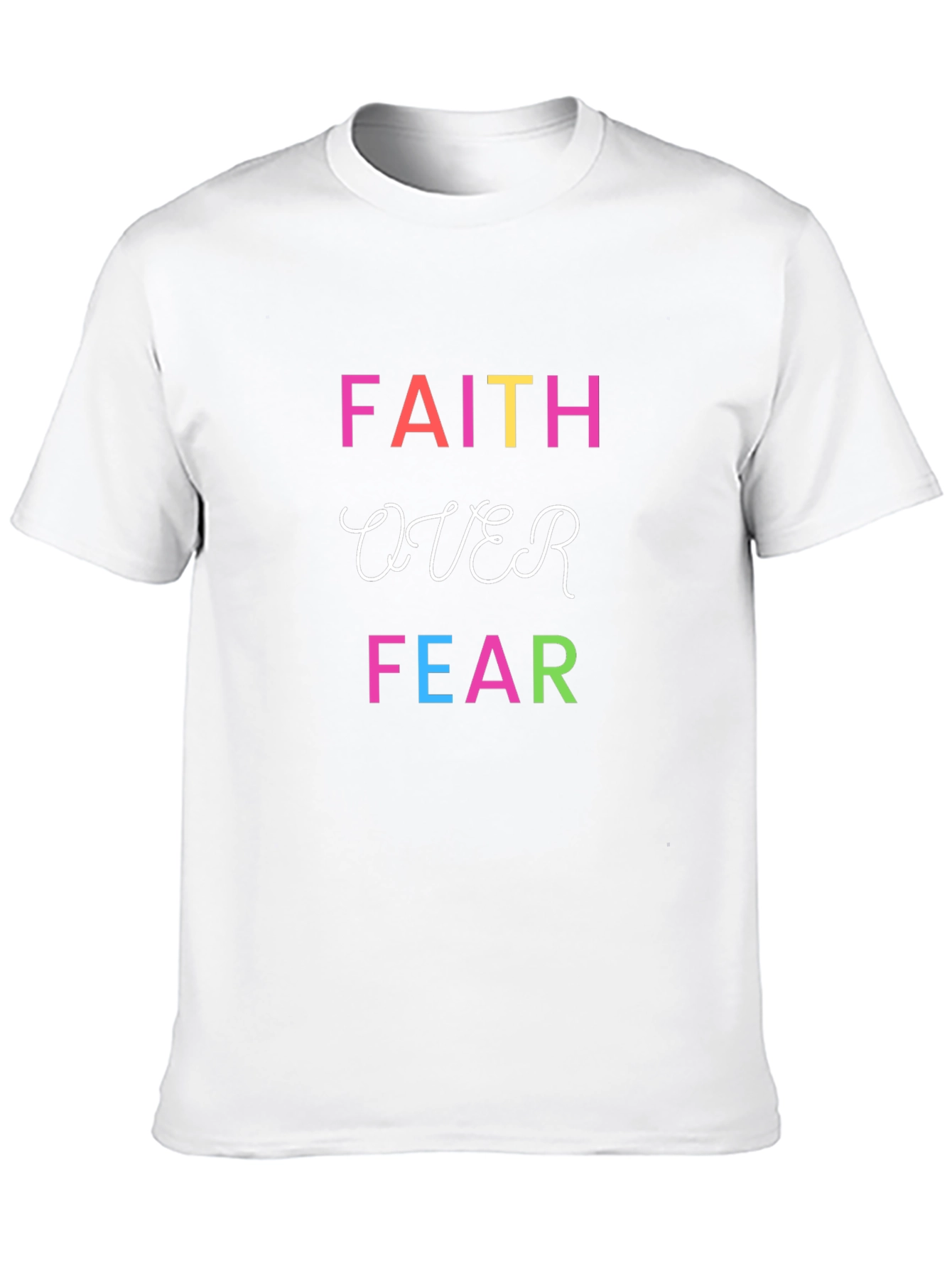 Faith Over Fear Graphic Tee - Inspirational Design
