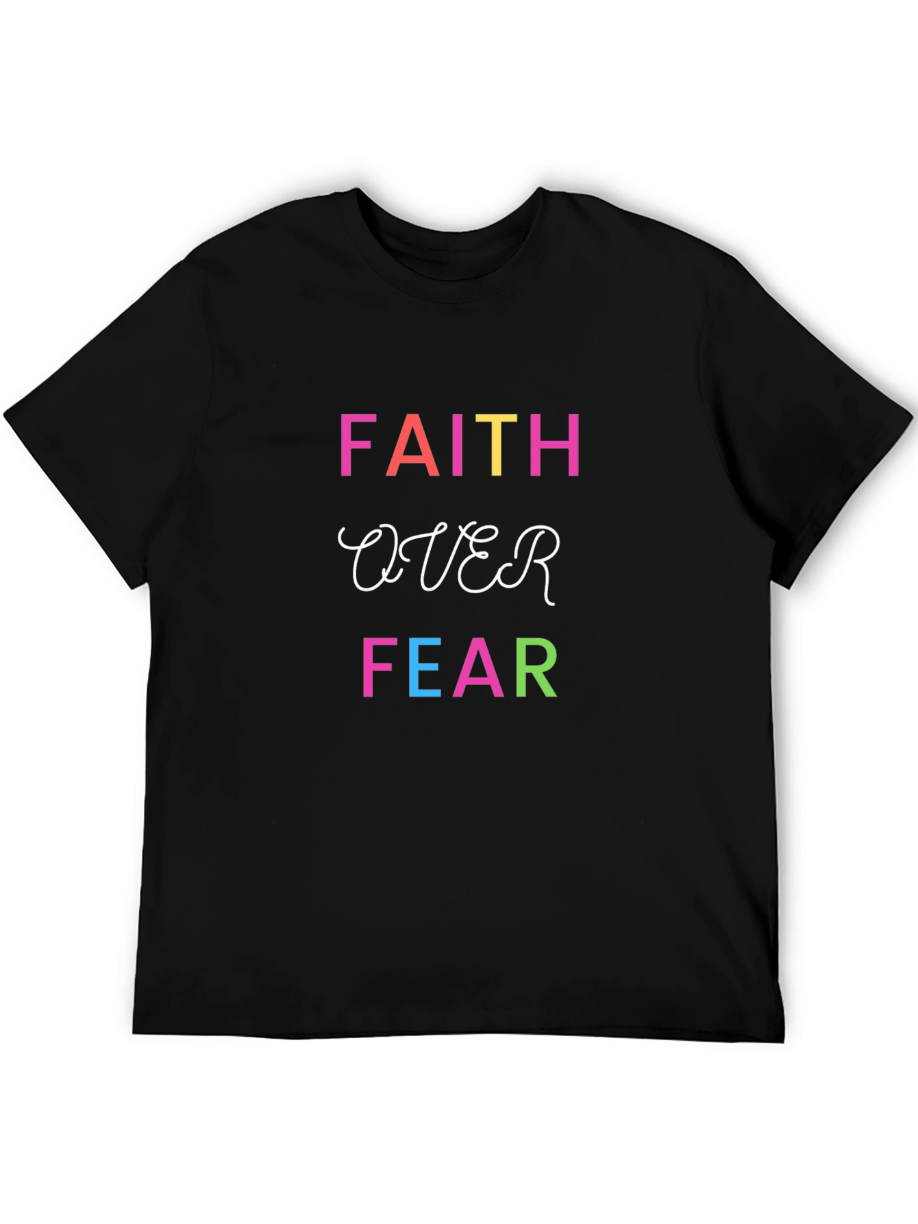 Faith Over Fear Graphic Tee - Inspirational Design