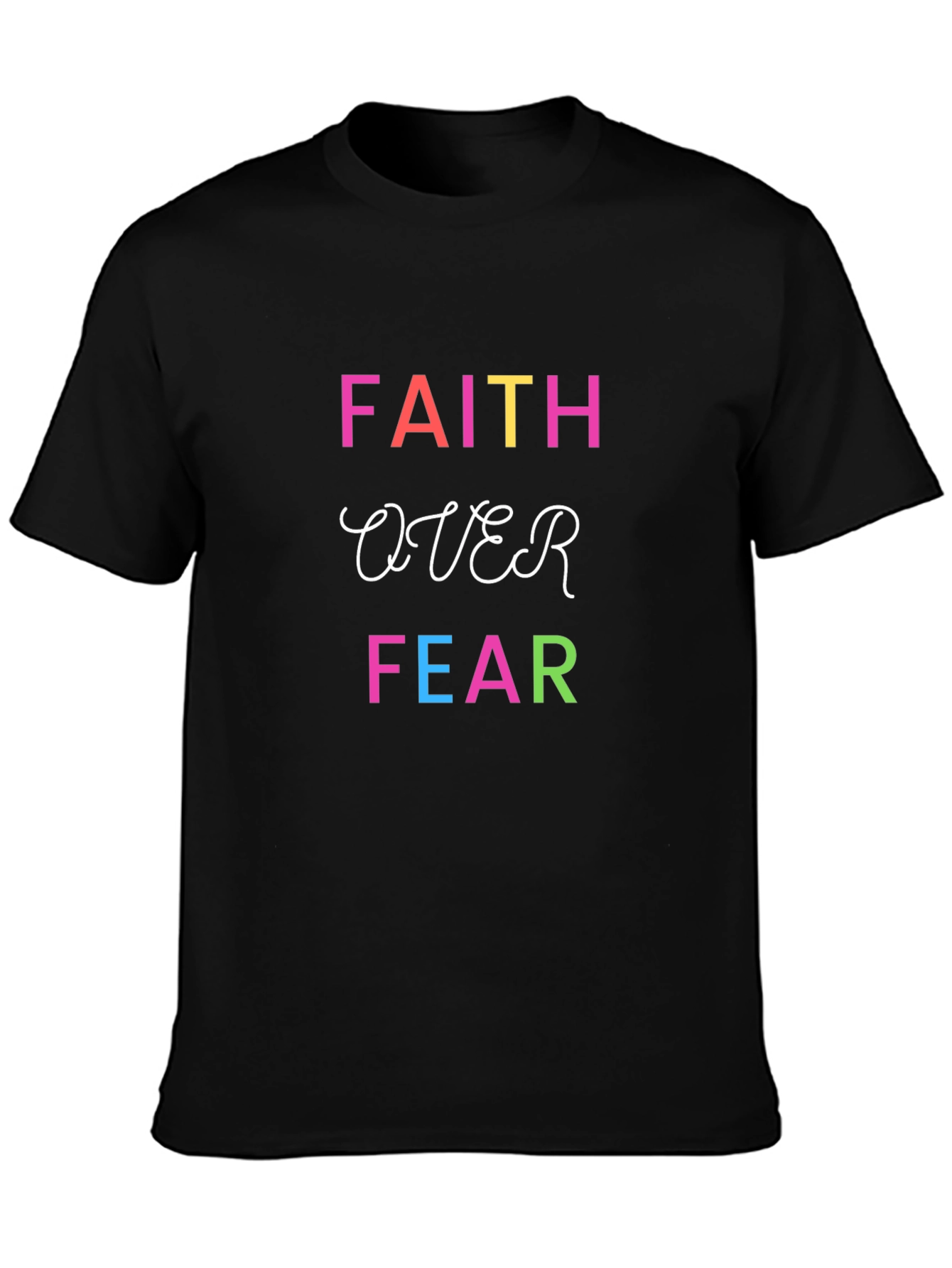 Faith Over Fear Graphic Tee - Inspirational Design