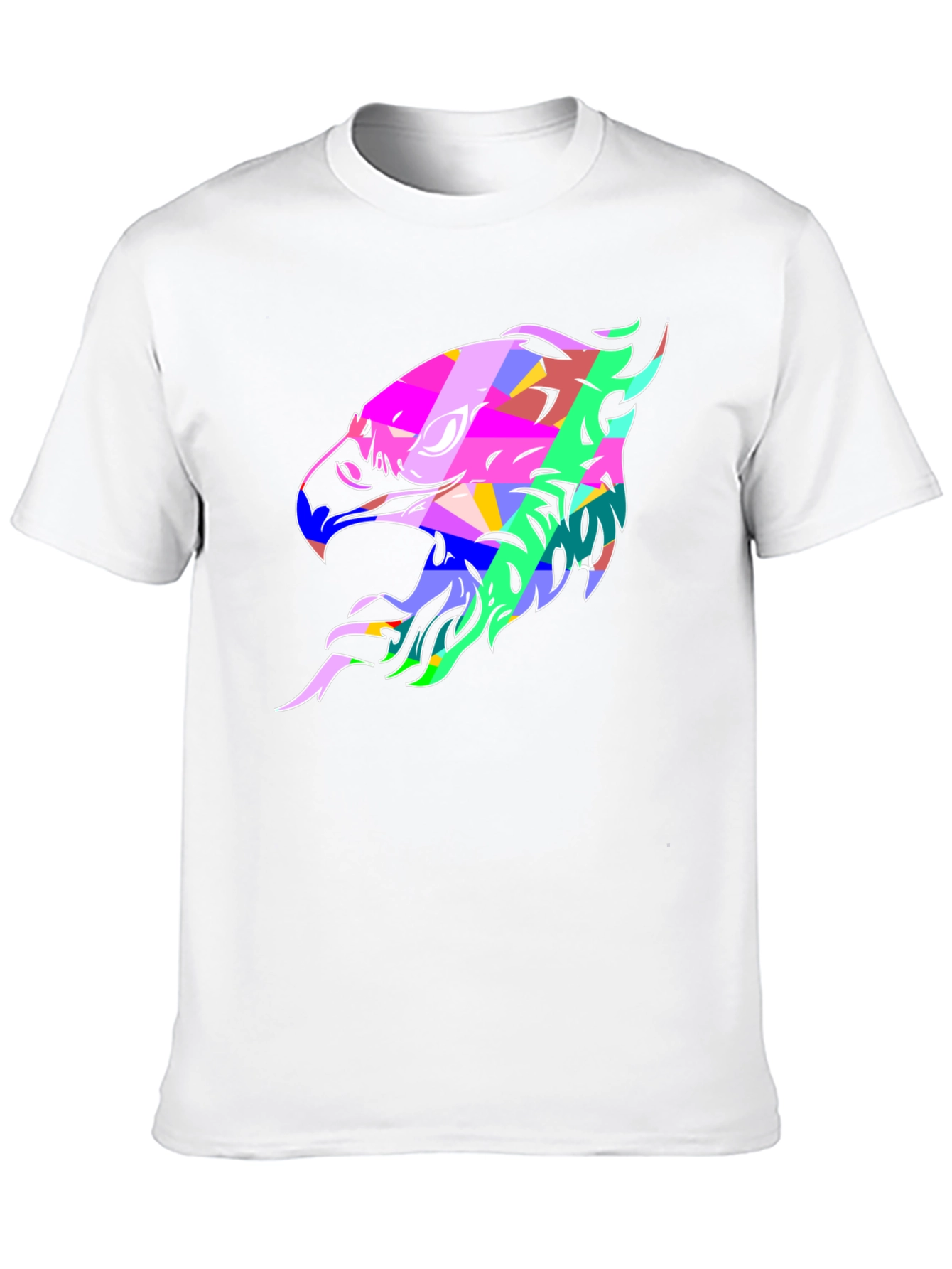 Abstract Eagle Graphic Print Black T-Shirt