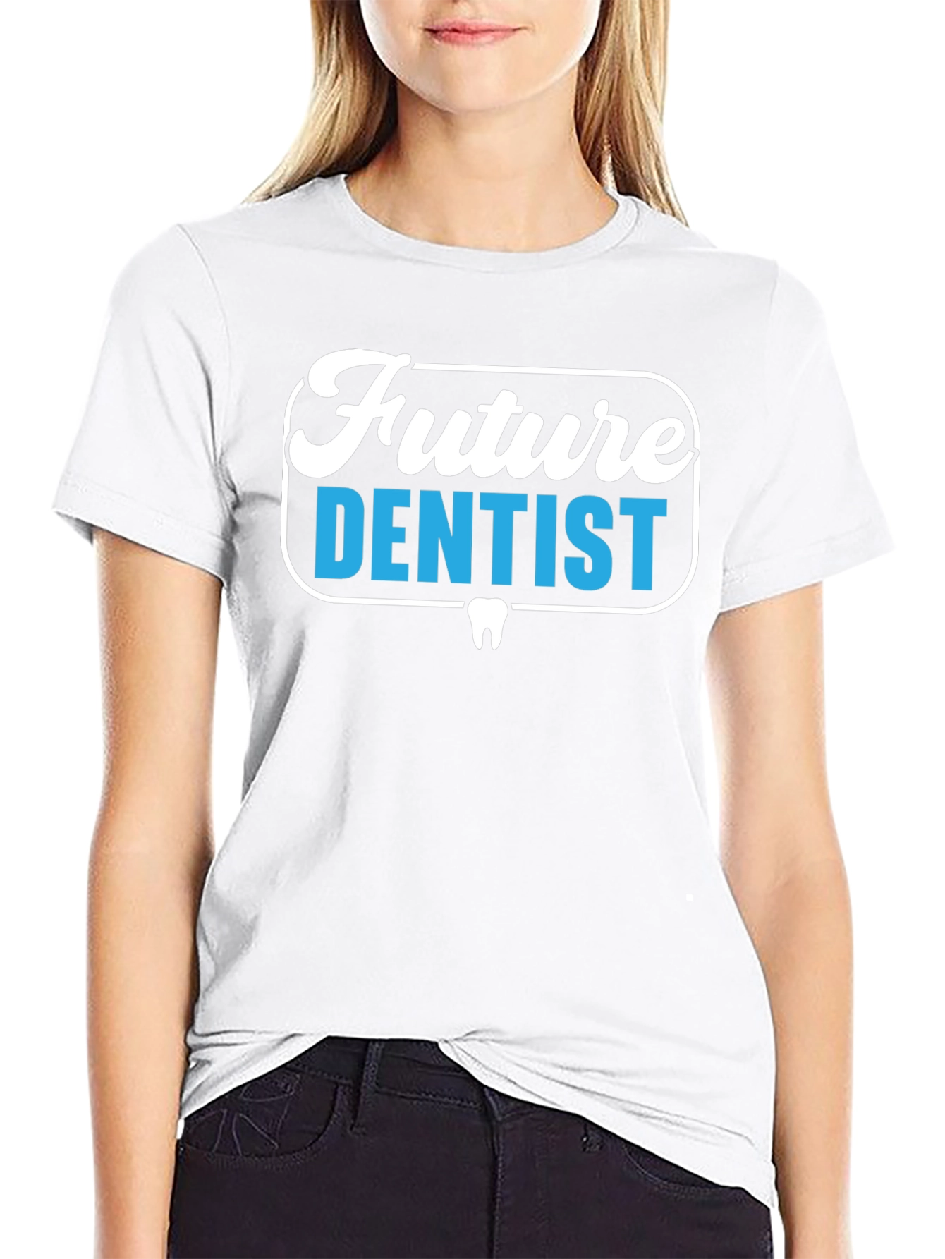 Future Dentist Graphic Tee - Black Cotton T-Shirt