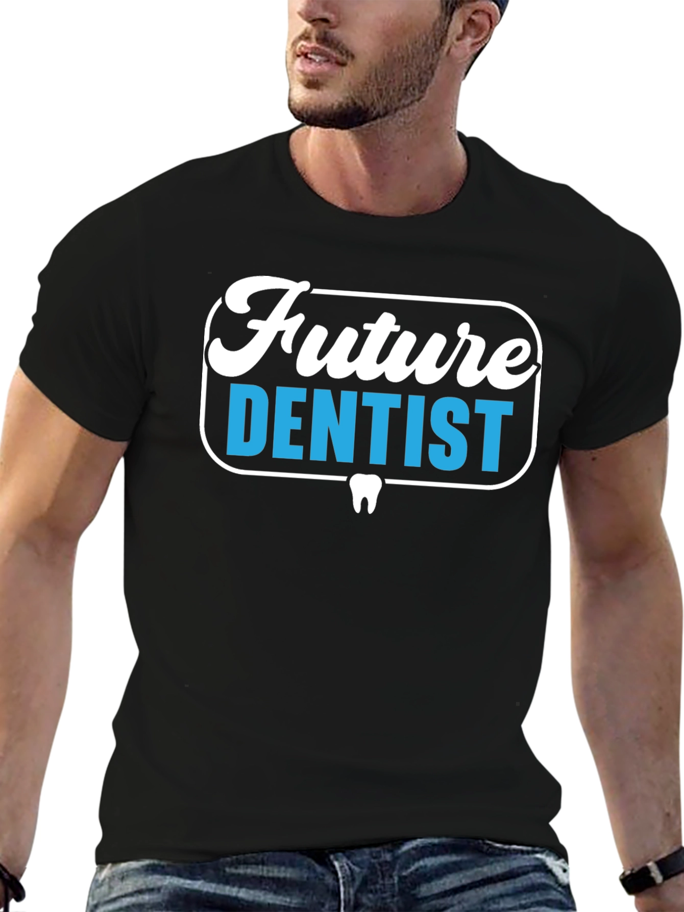Future Dentist Graphic Tee - Black Cotton T-Shirt