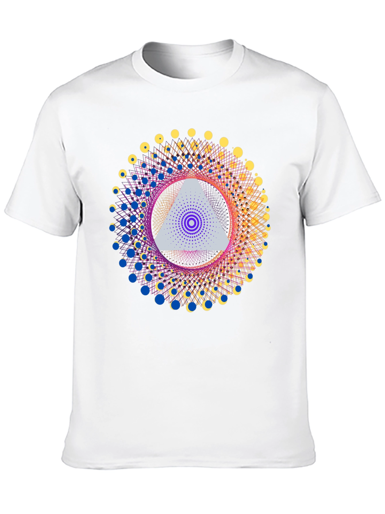 Geometric Design T-Shirt - Abstract Triangle Print