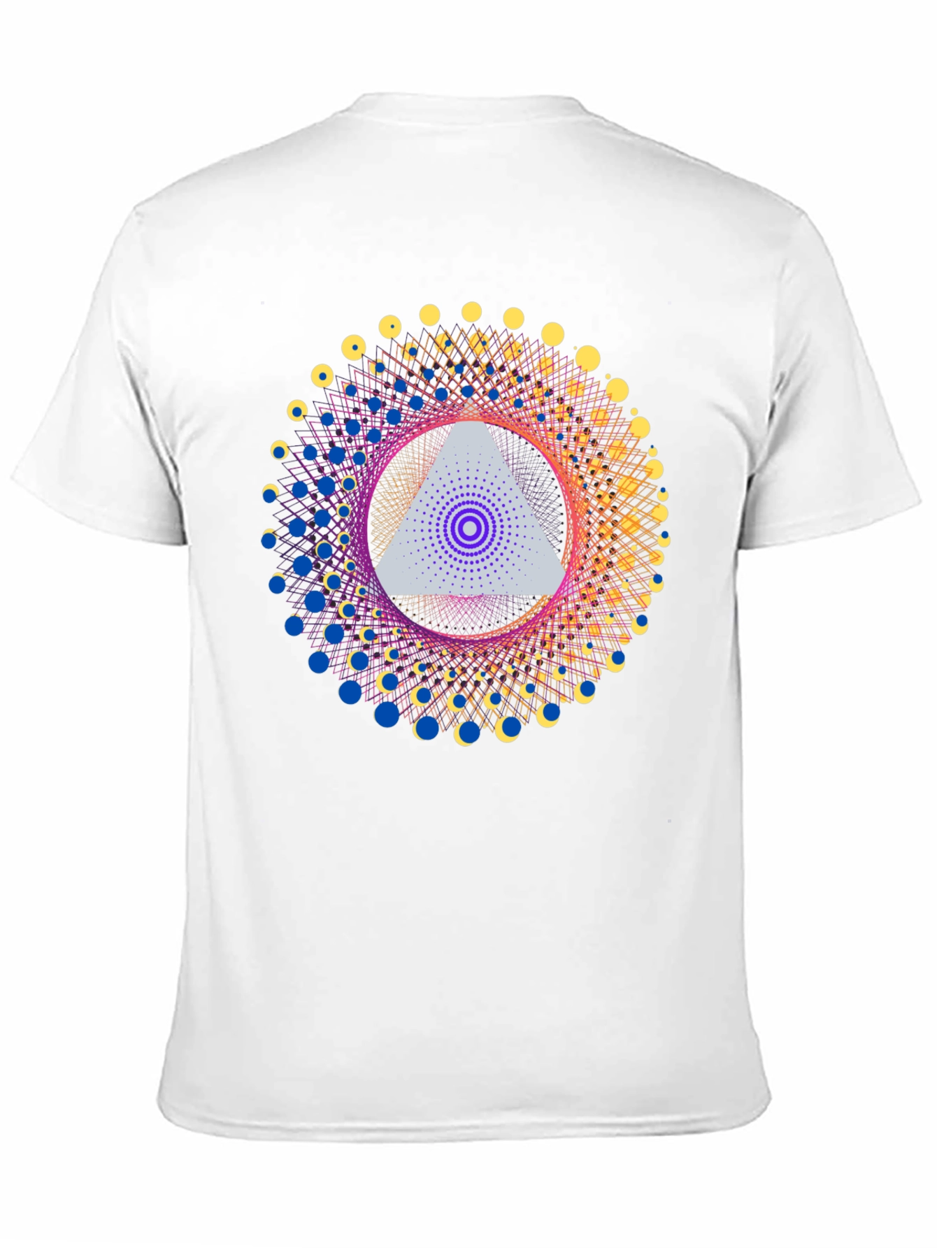 Geometric Design T-Shirt - Abstract Triangle Print