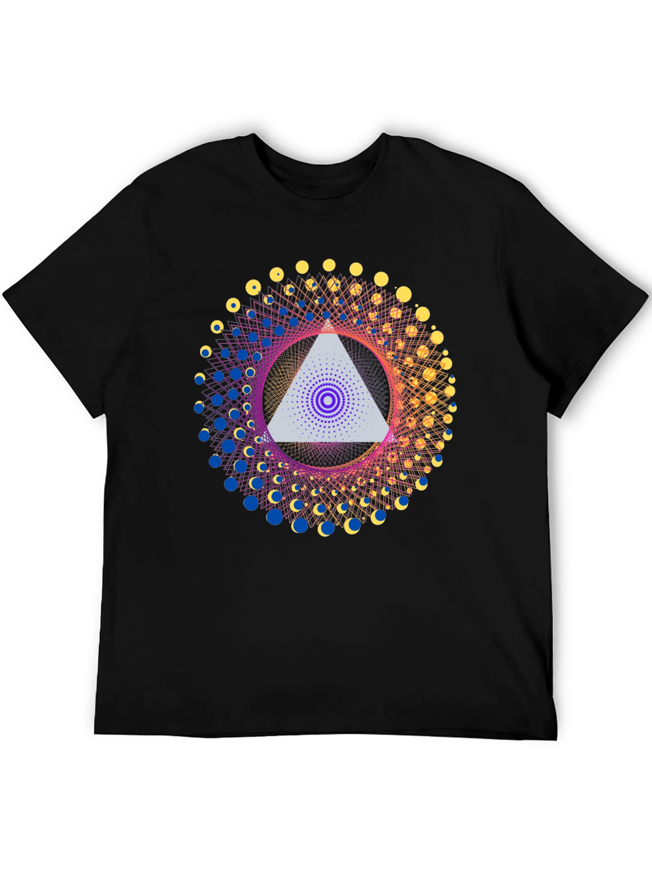 Geometric Design T-Shirt - Abstract Triangle Print