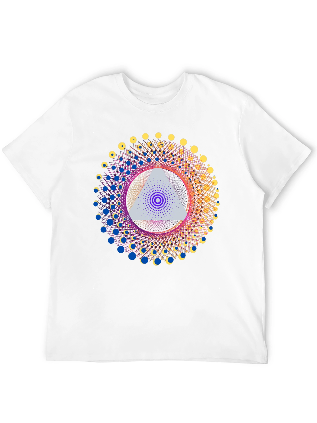 Geometric Design T-Shirt - Abstract Triangle Print