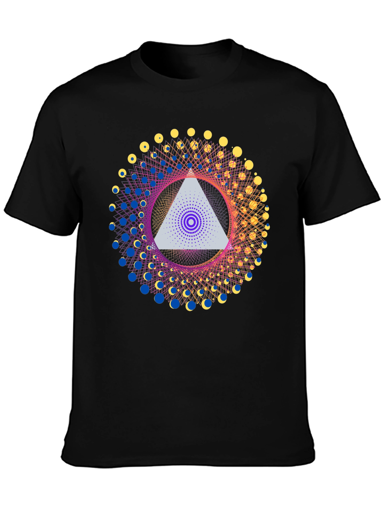 Geometric Design T-Shirt - Abstract Triangle Print