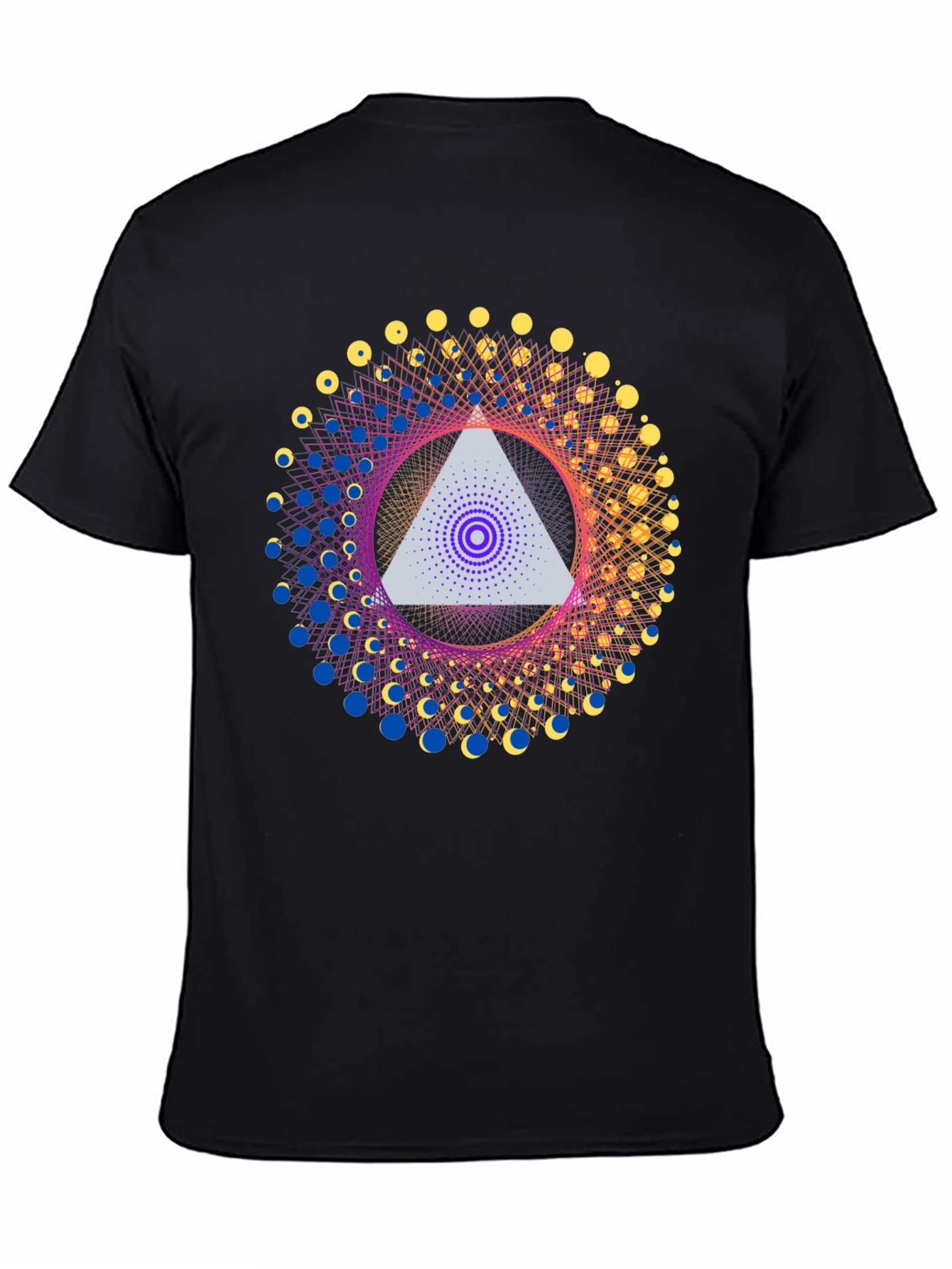 Geometric Design T-Shirt - Abstract Triangle Print