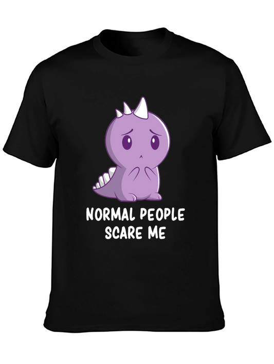 Sad Dino T-Shirt - Normal People Scare Me
