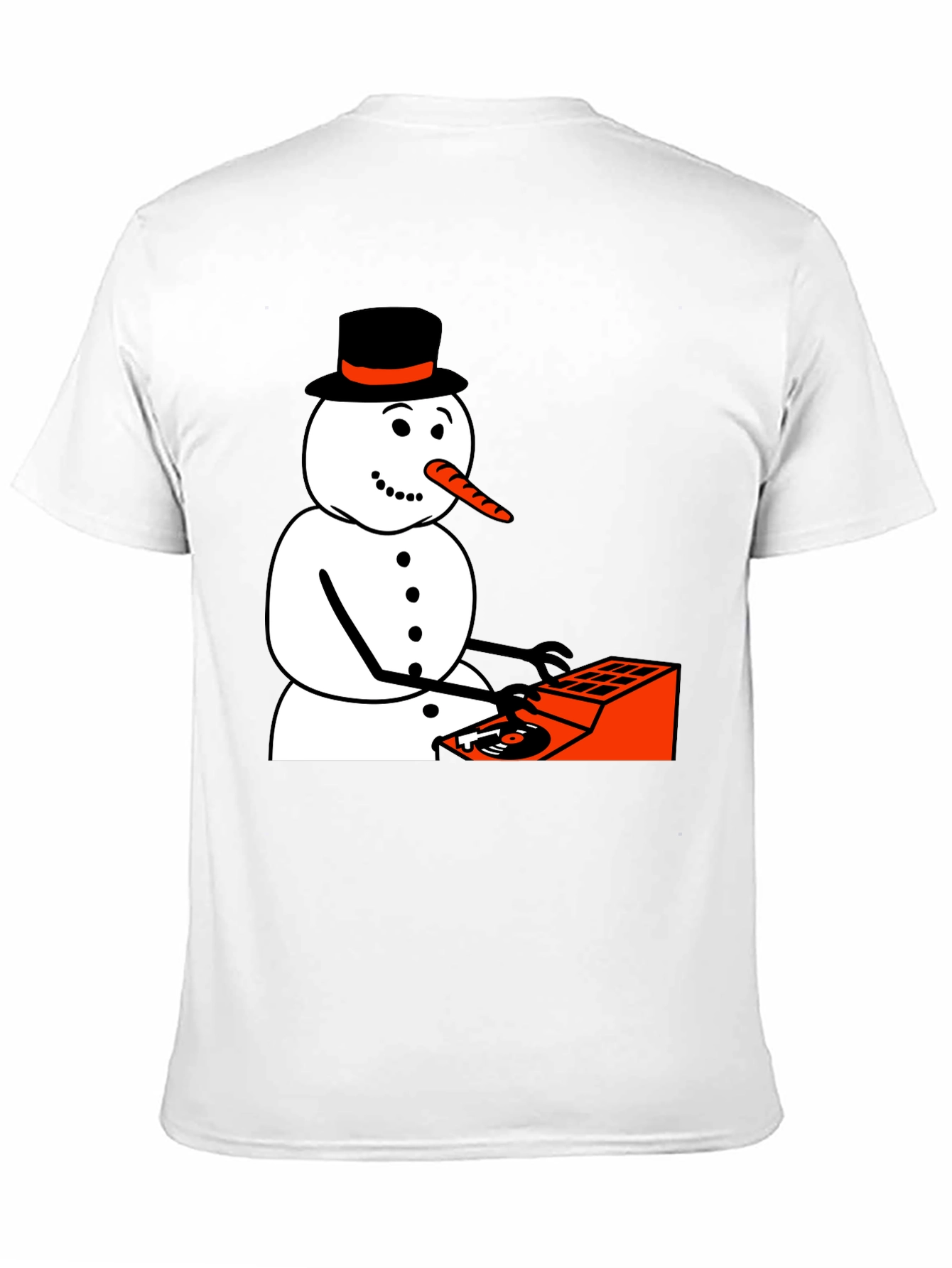 DJ Snowman Graphic Tee - Holiday Humor