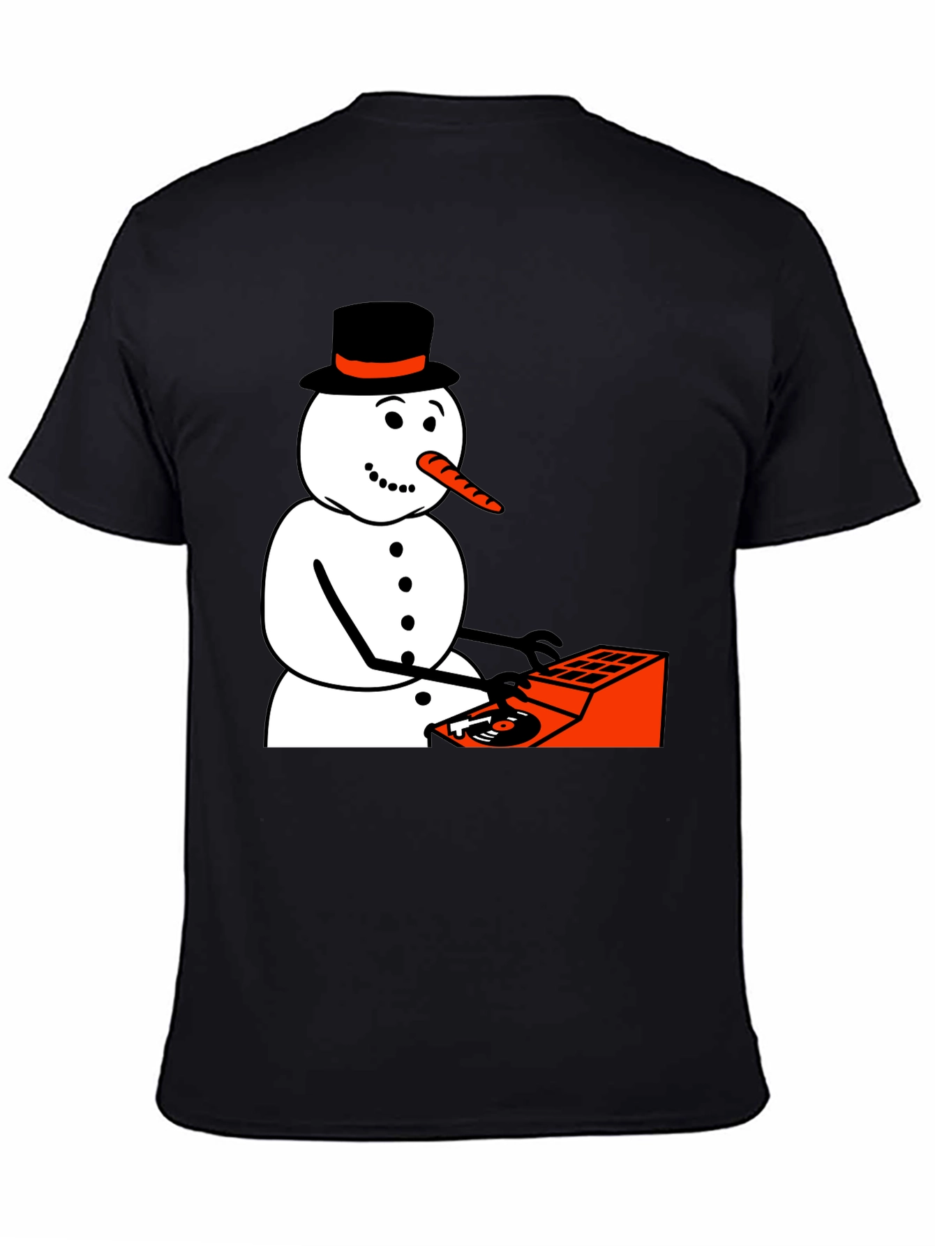 DJ Snowman Graphic Tee - Holiday Humor