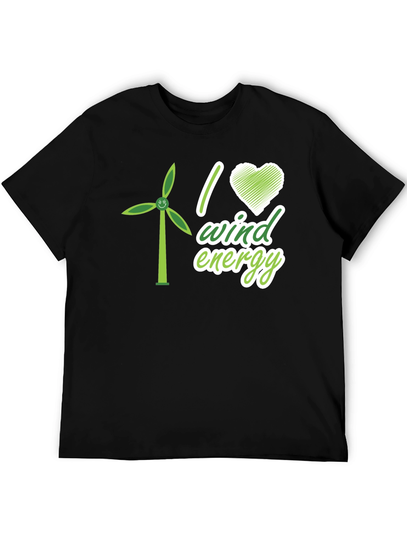 I Love Wind Energy T-Shirt - Eco-Friendly Apparel