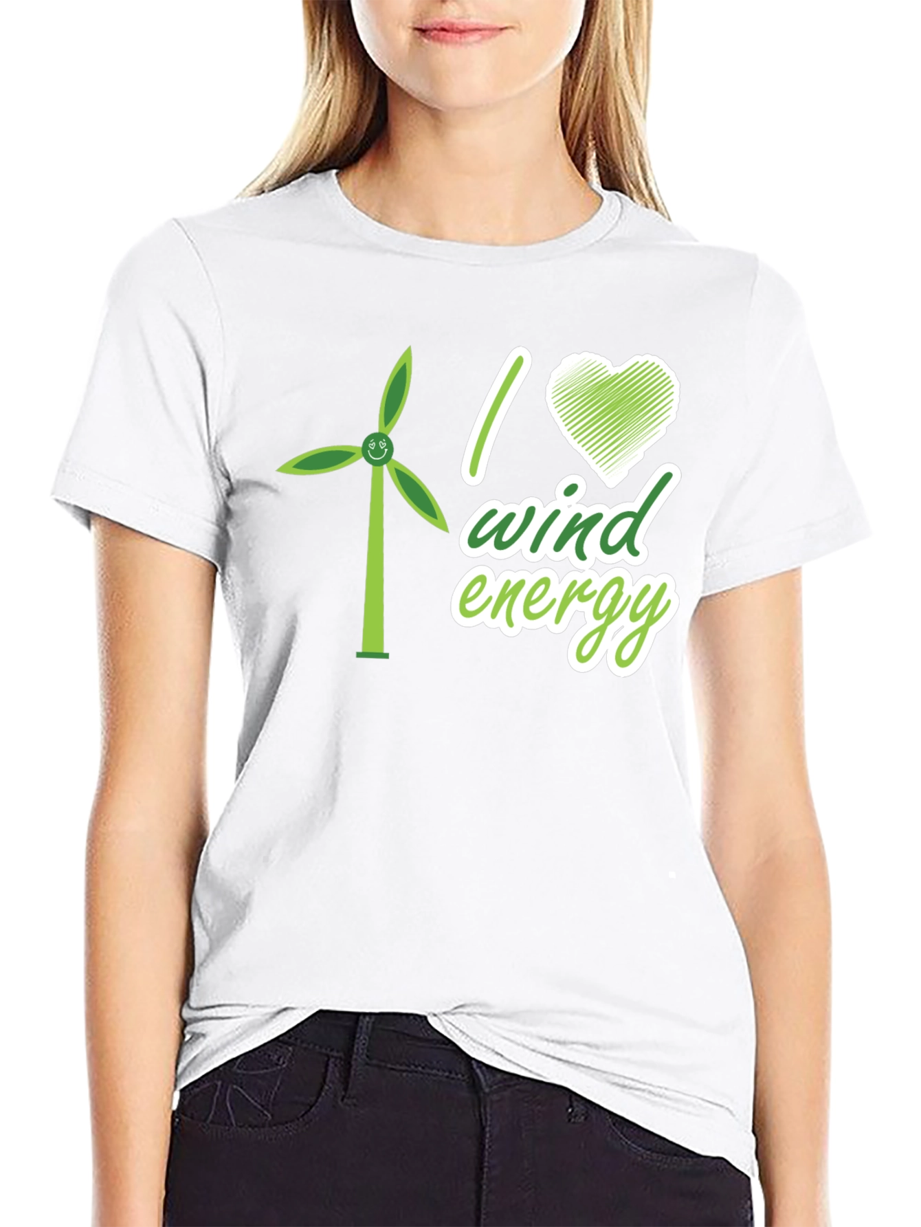 I Love Wind Energy T-Shirt - Eco-Friendly Apparel