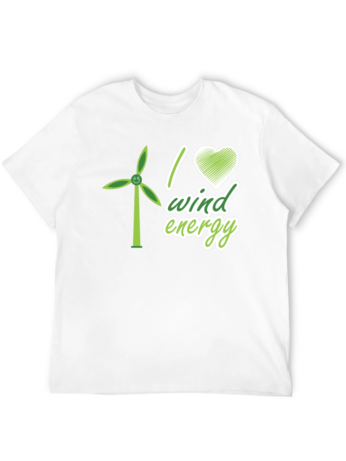 I Love Wind Energy T-Shirt - Eco-Friendly Apparel