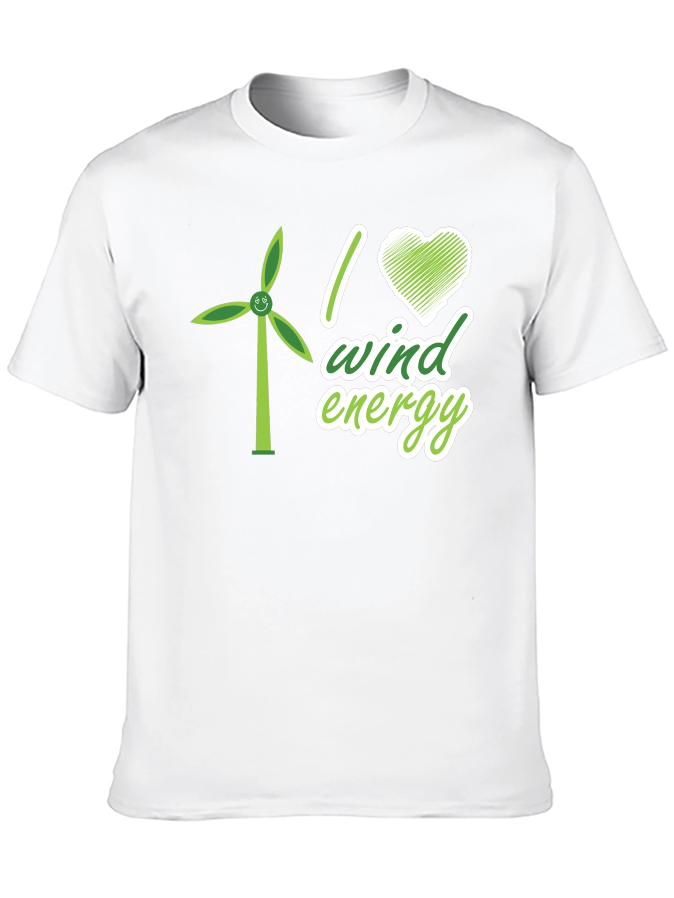 I Love Wind Energy T-Shirt - Eco-Friendly Apparel