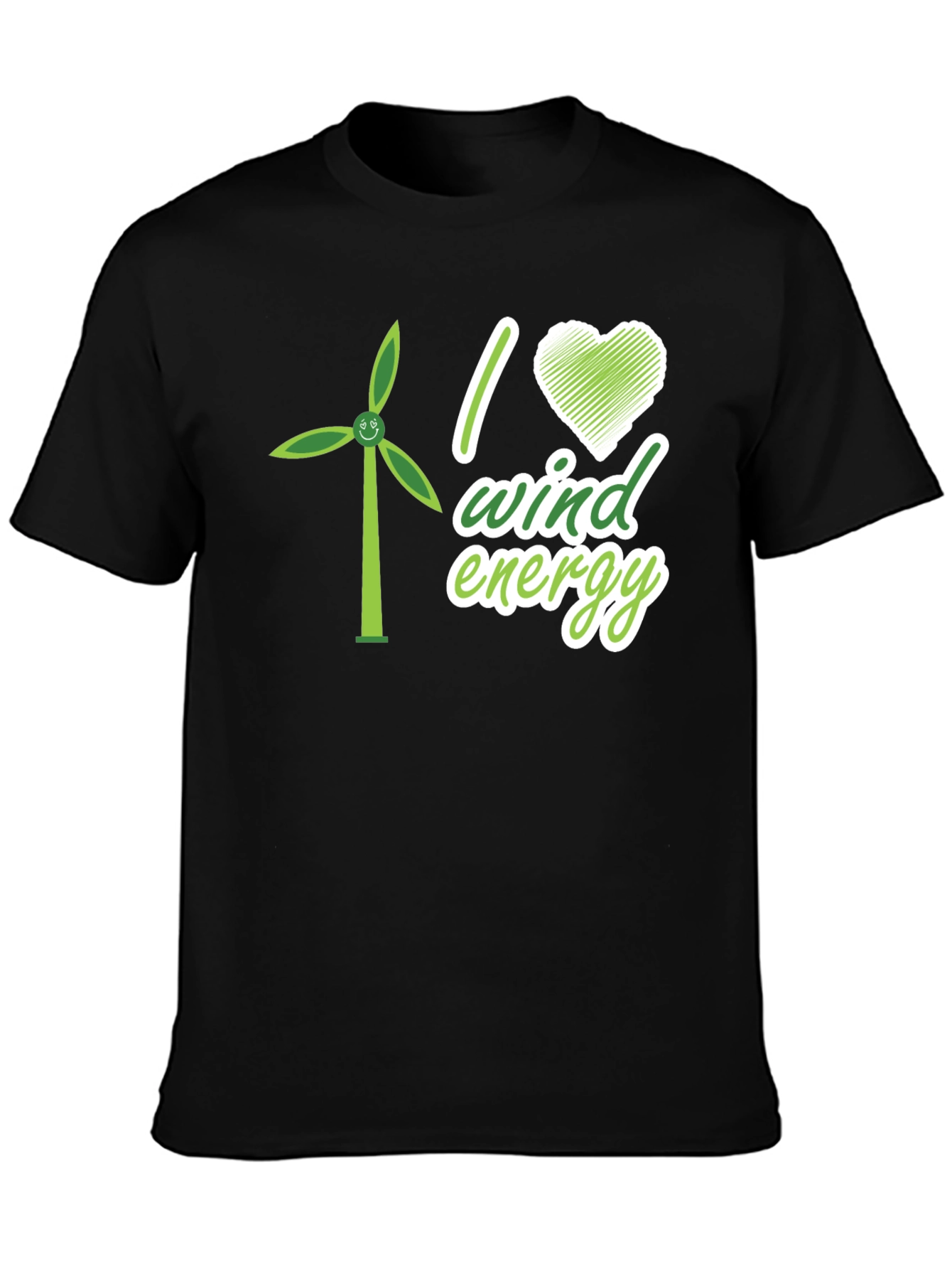 I Love Wind Energy T-Shirt - Eco-Friendly Apparel