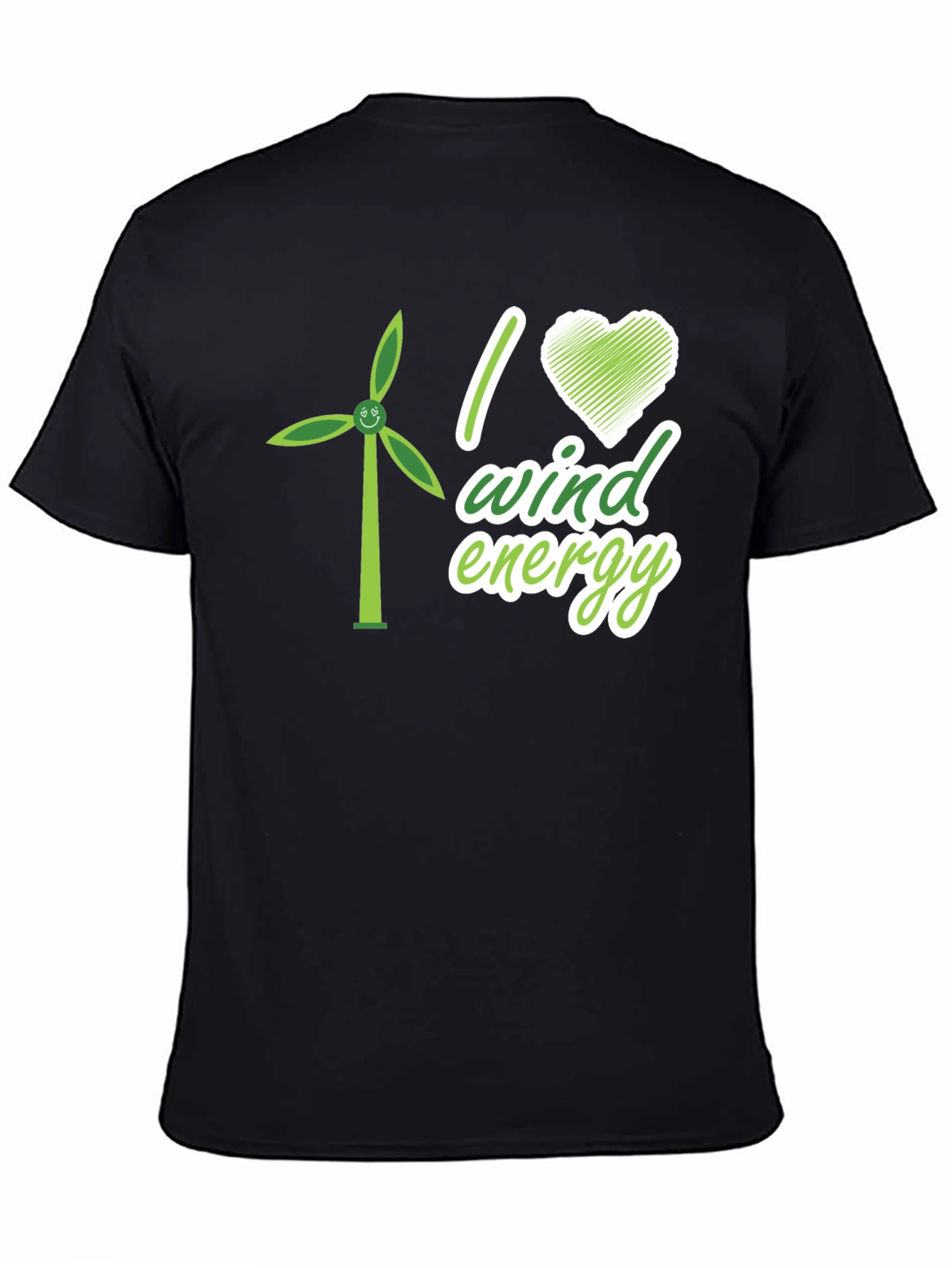 I Love Wind Energy T-Shirt - Eco-Friendly Apparel