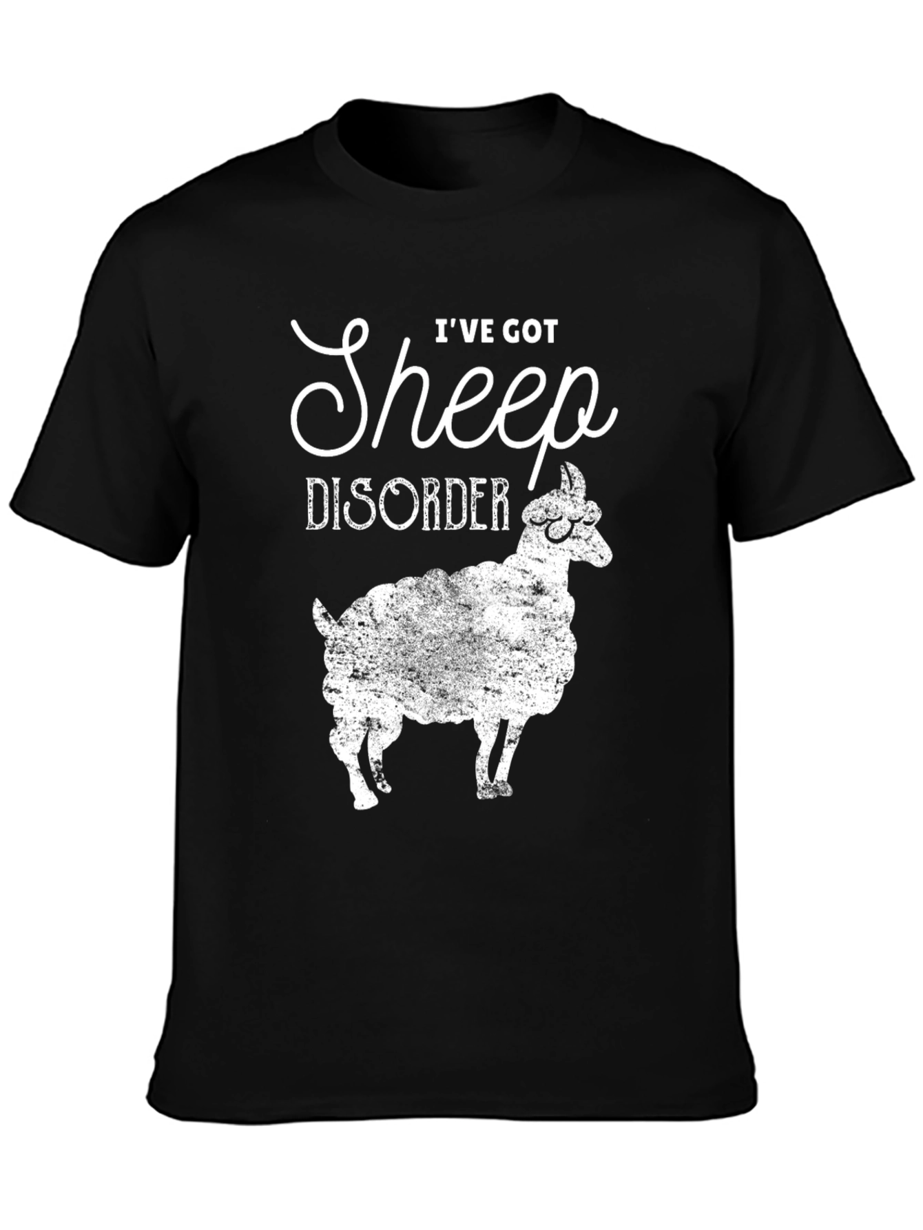 Sheep Disorder Graphic Tee - Black Cotton T-Shirt
