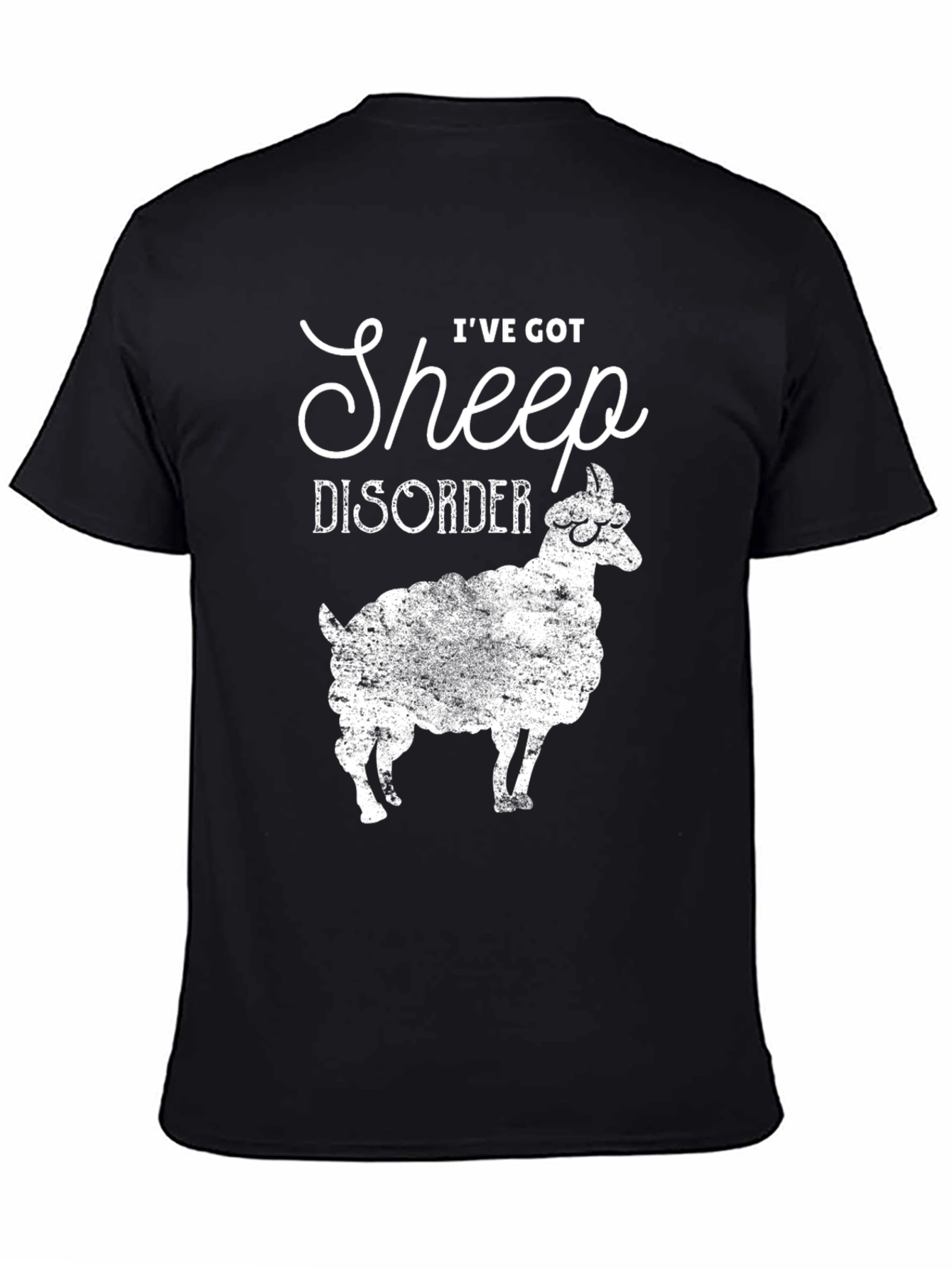 Sheep Disorder Graphic Tee - Black Cotton T-Shirt