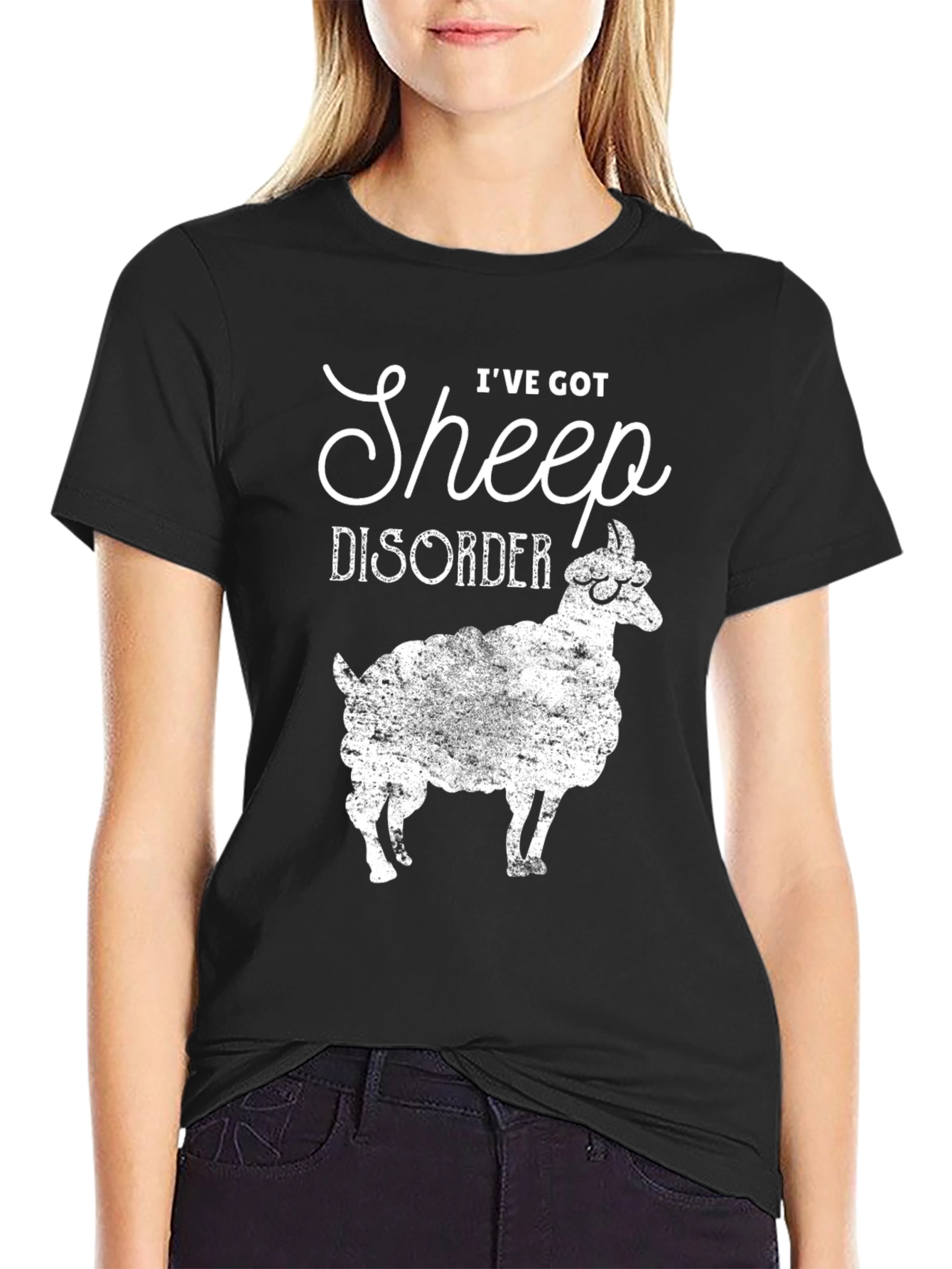 Sheep Disorder Graphic Tee - Black Cotton T-Shirt