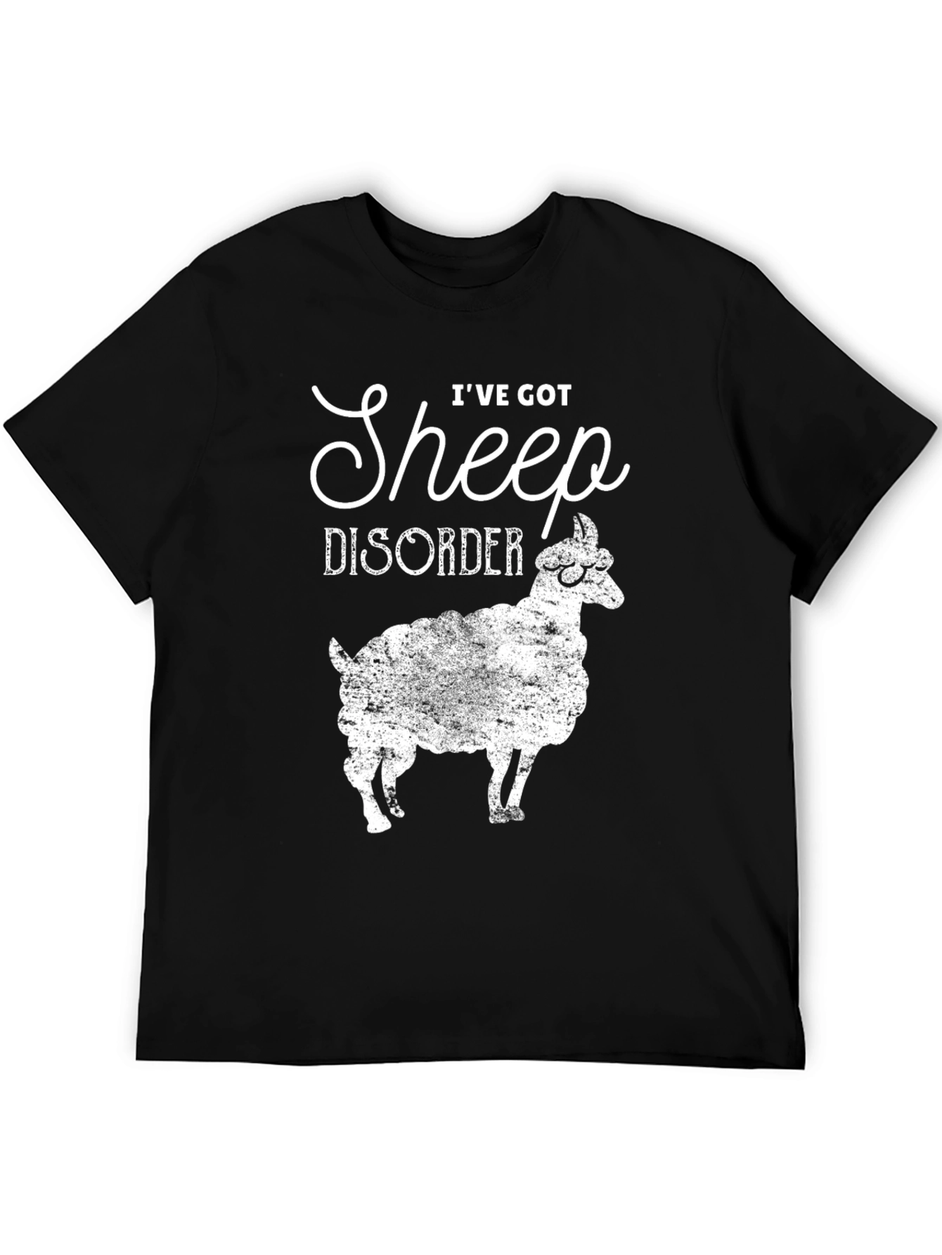 Sheep Disorder Graphic Tee - Black Cotton T-Shirt