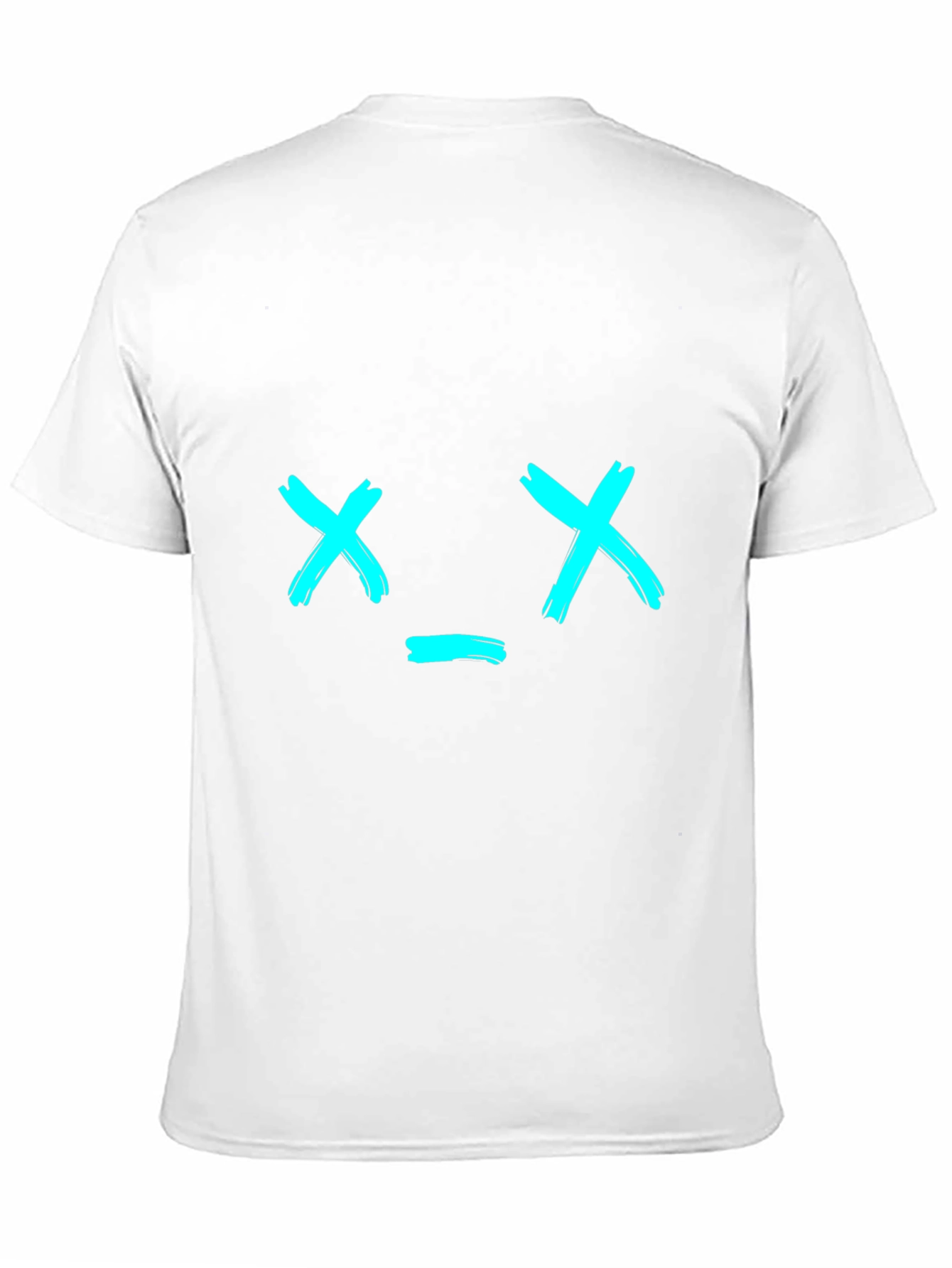 Black T-Shirt with Brushstroke X_X Face