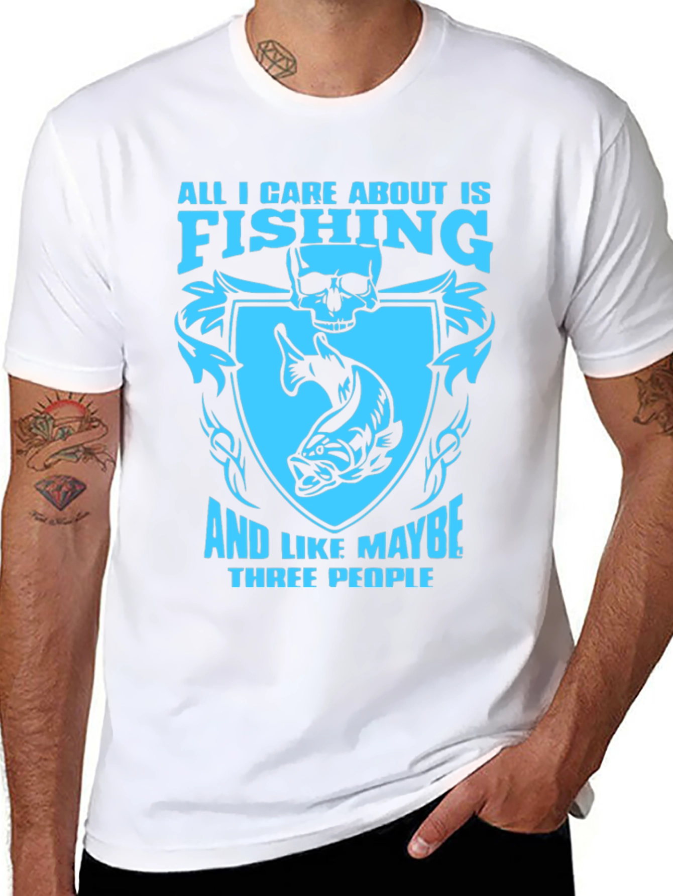 Fishing Lovers T-Shirt: All I Care About Is Fishing