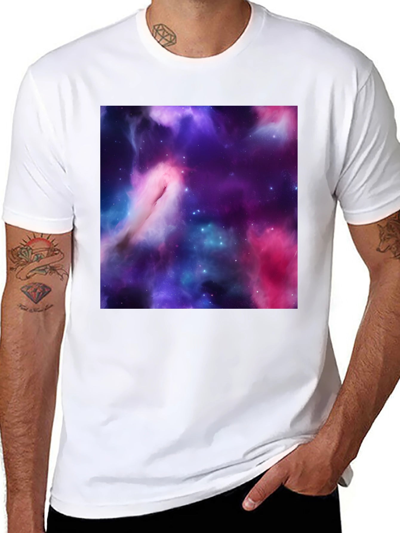 Cosmic Nebula Black T-Shirt
