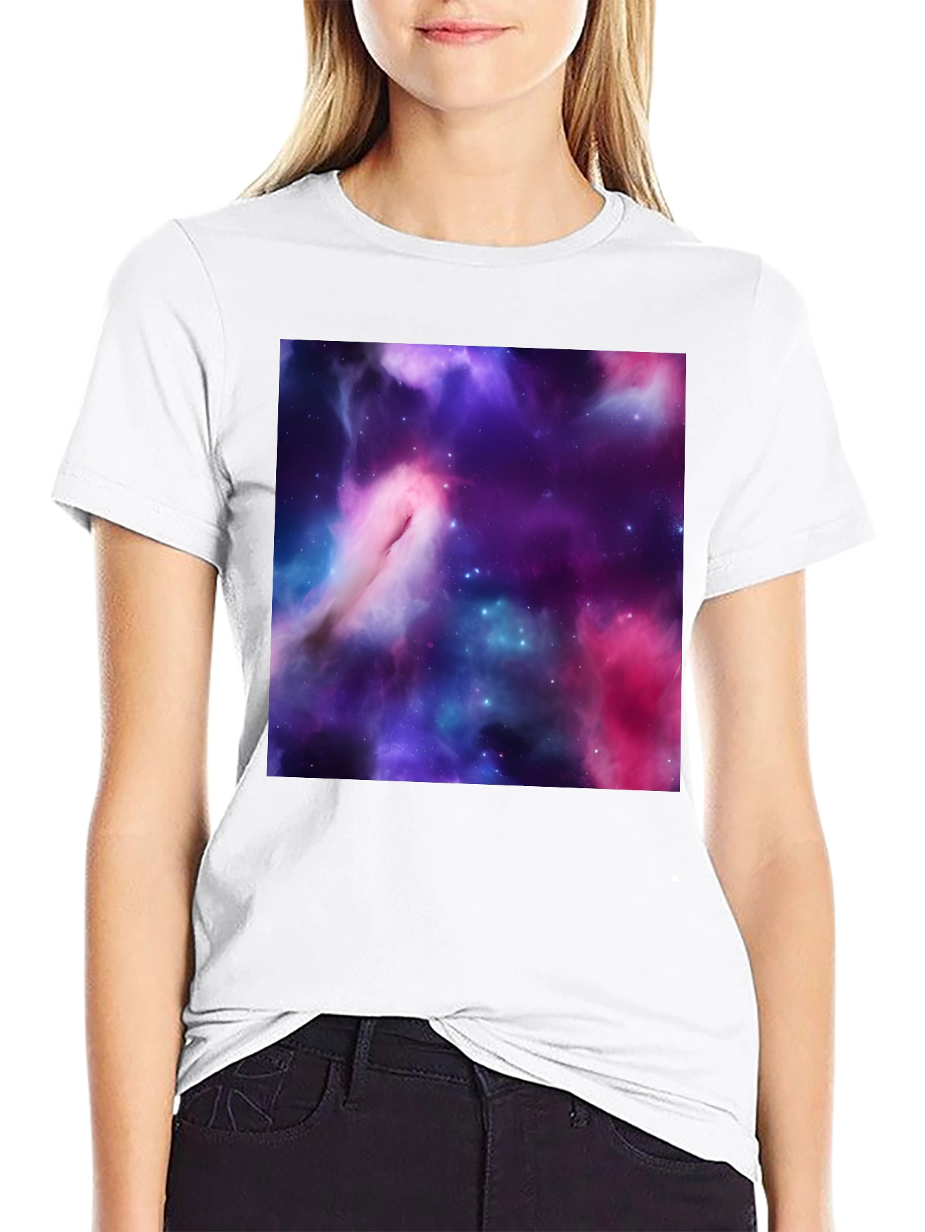 Cosmic Nebula Black T-Shirt