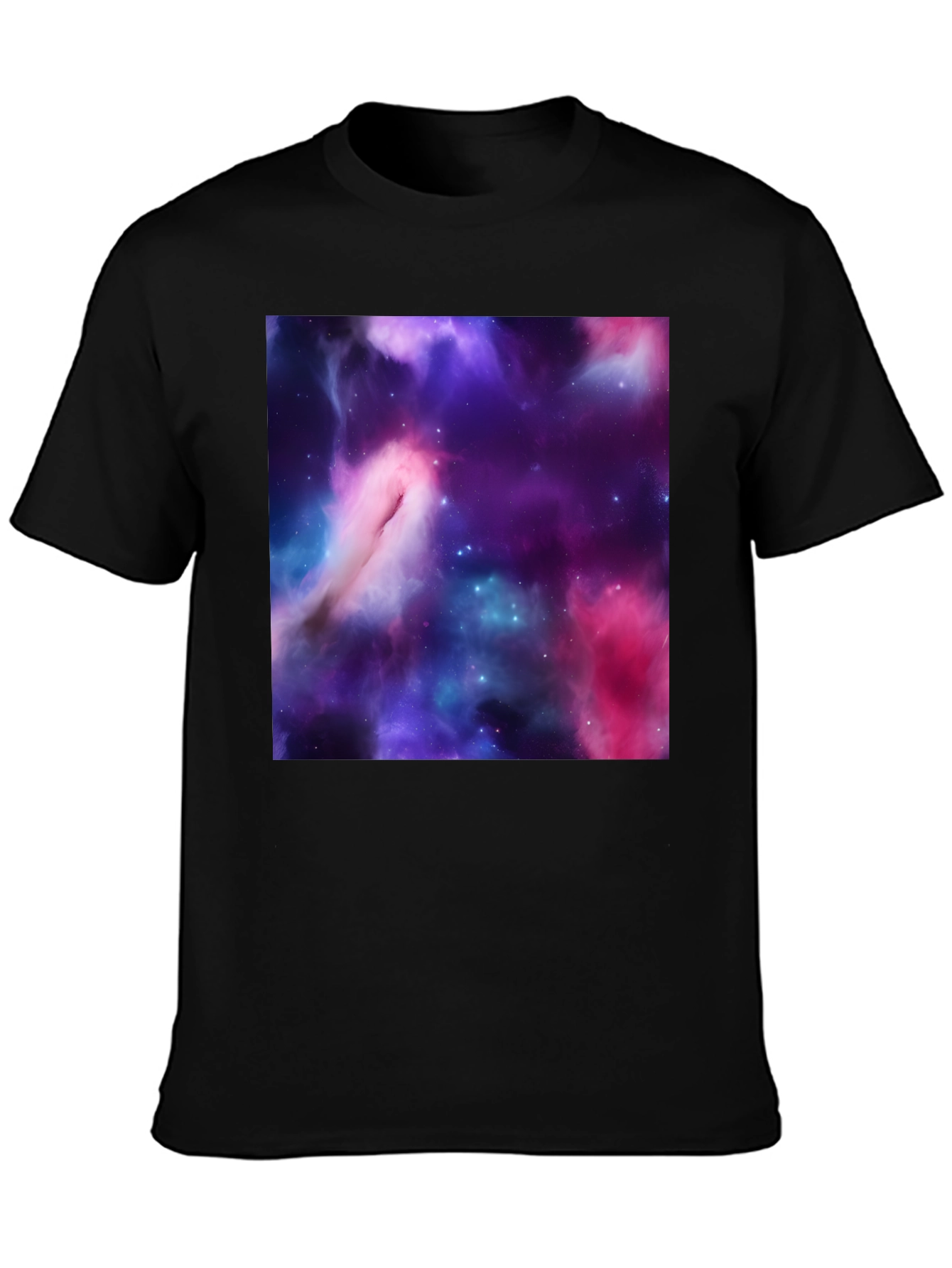 Cosmic Nebula Black T-Shirt
