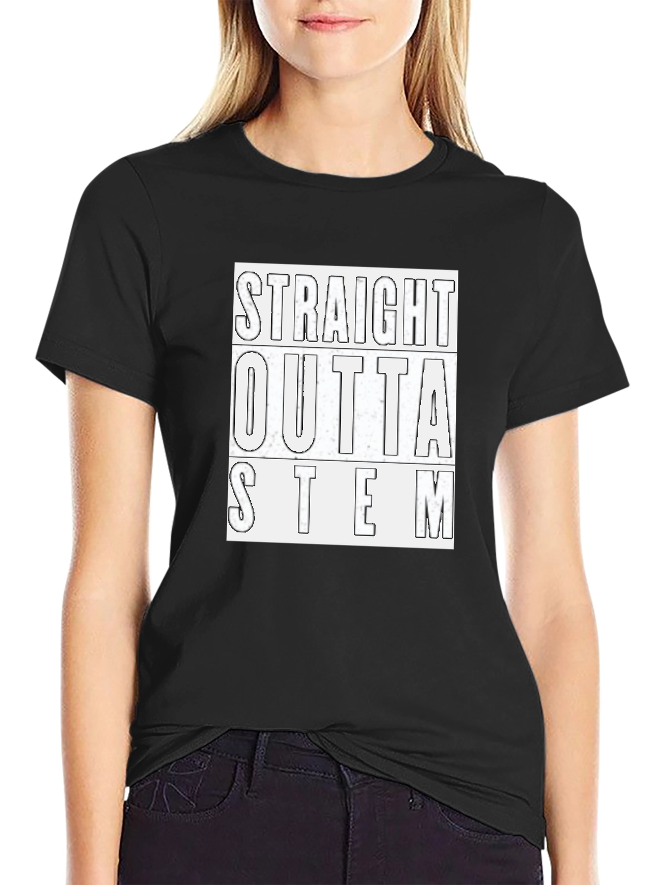 Straight Outta STEM Black T-Shirt