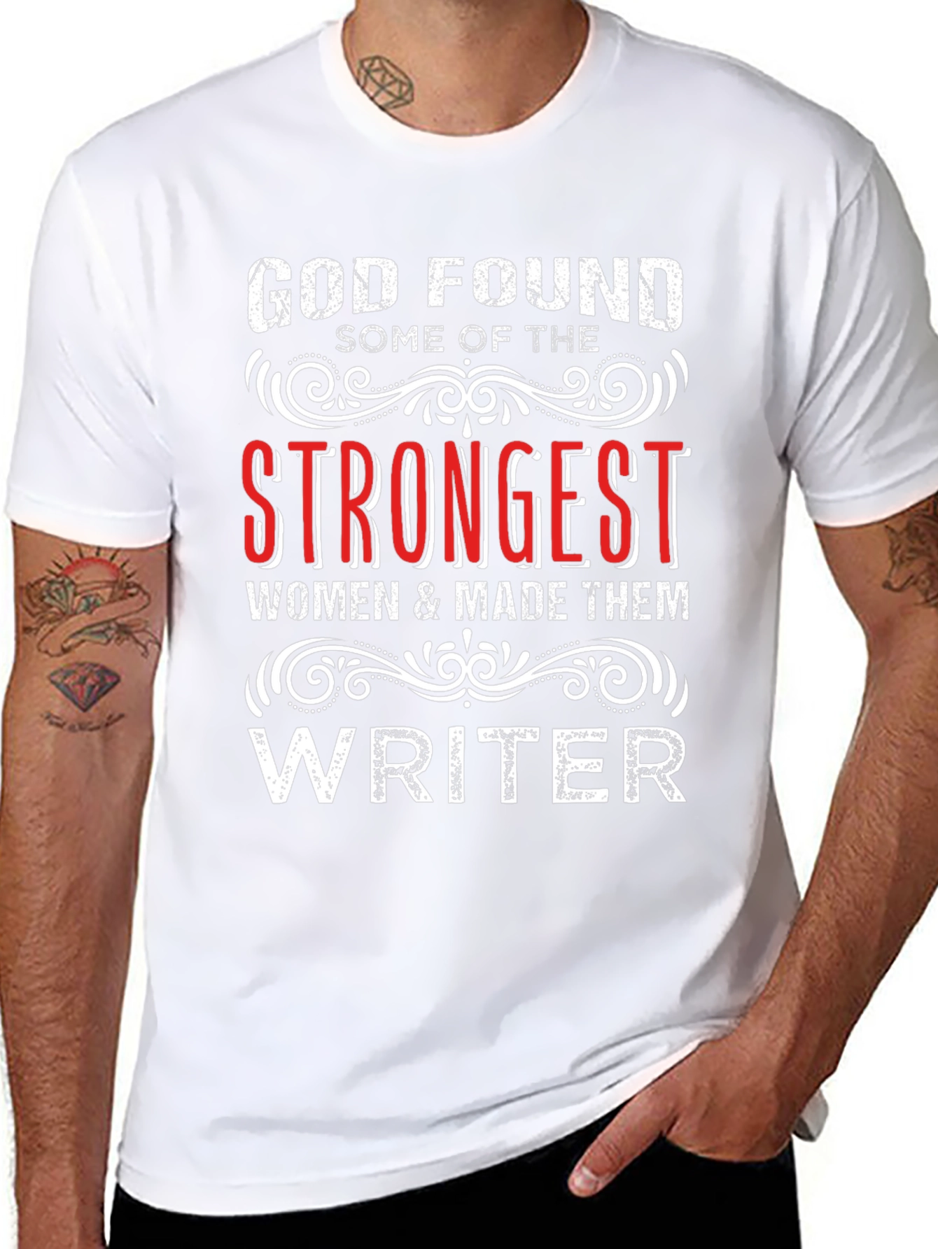God Found Strongest Women Writer T-Shirt