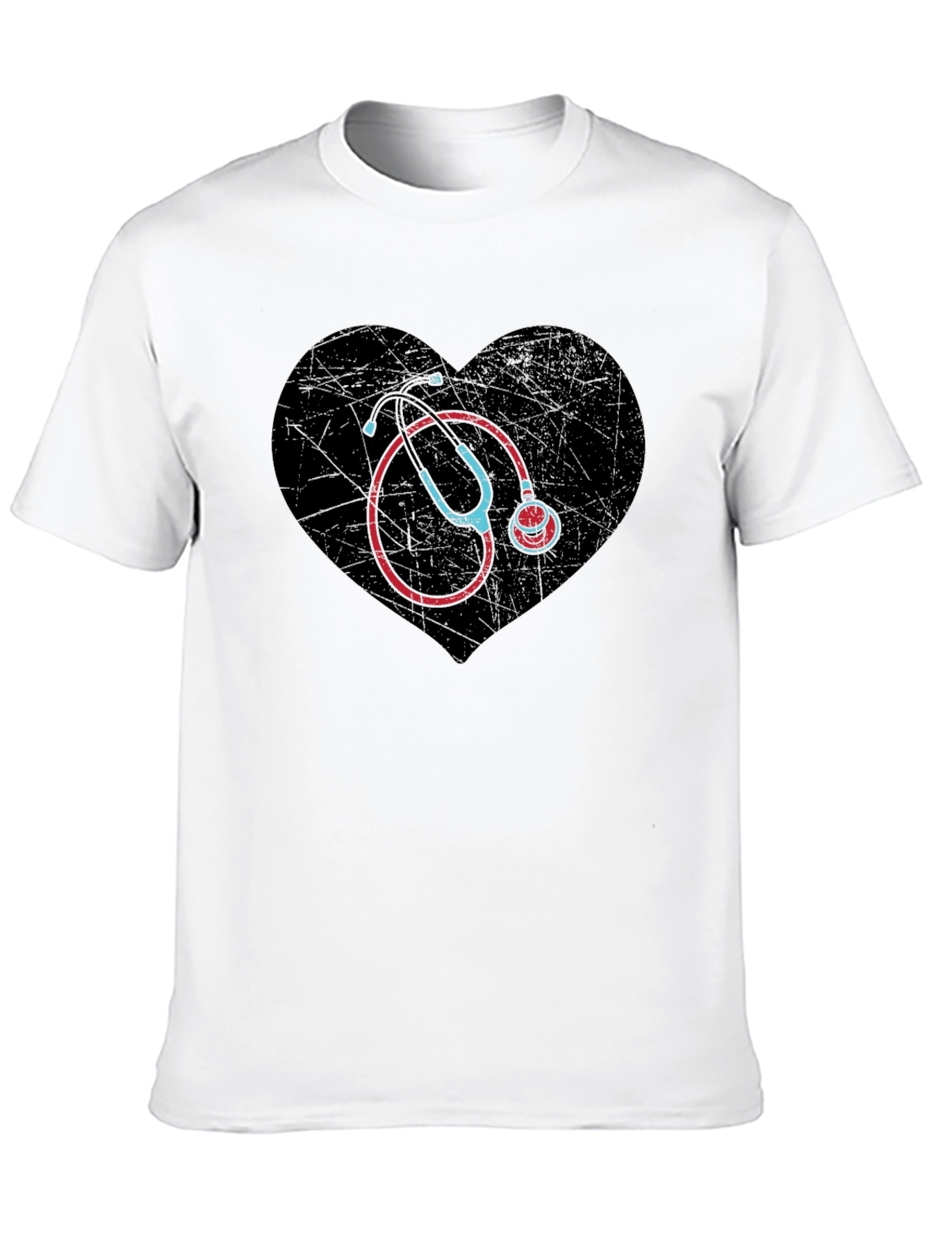Heart Stethoscope T-Shirt - Medical Love Tee