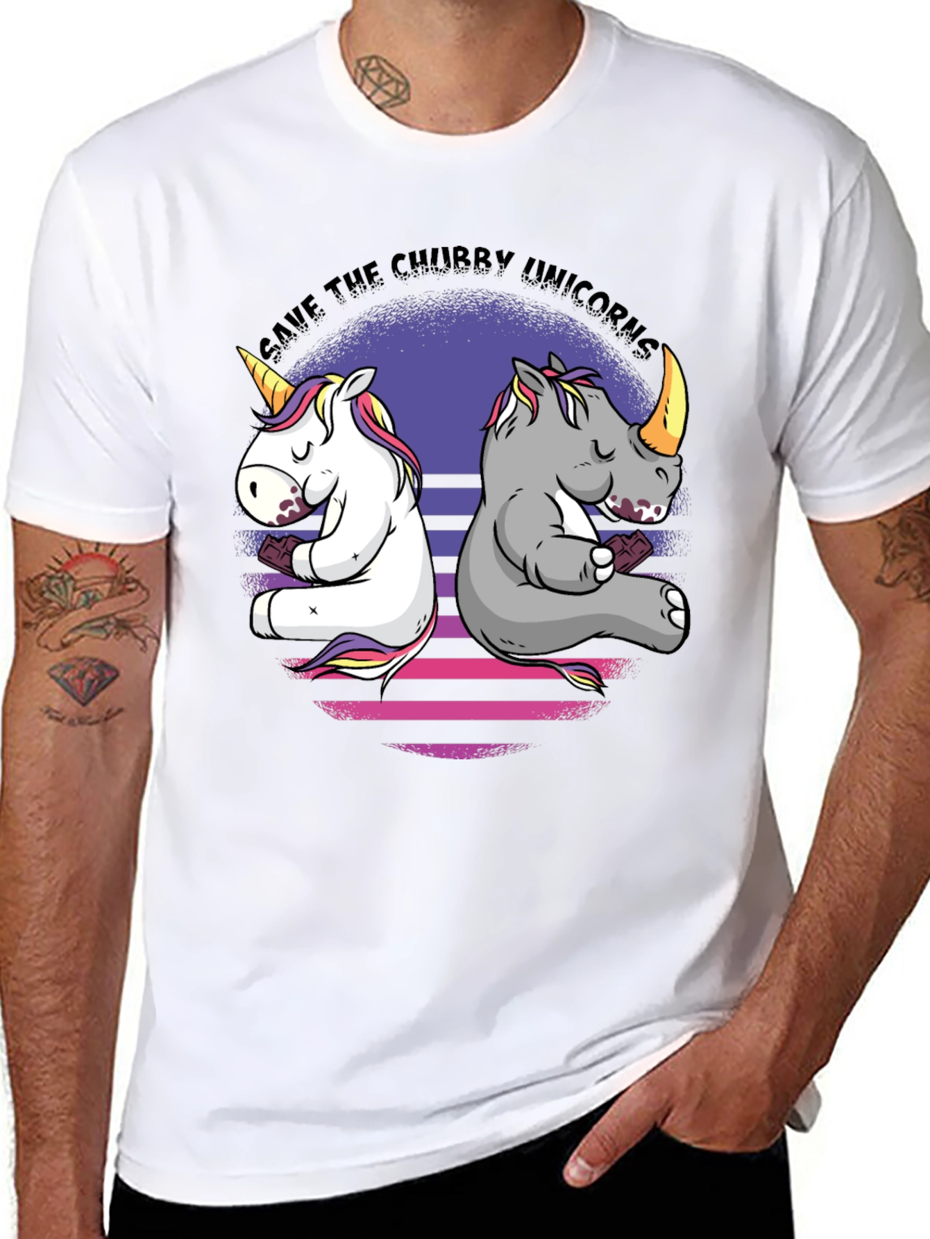 Save the Chubby Unicorns Graphic Tee