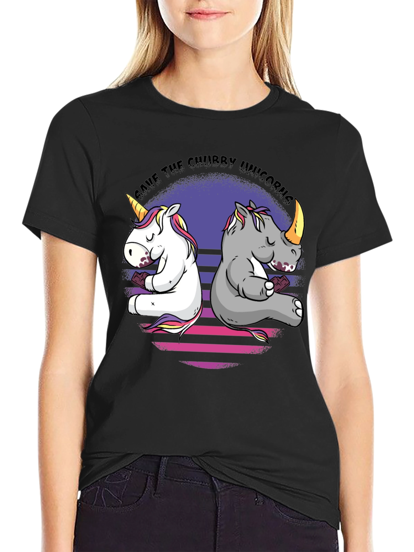Save the Chubby Unicorns Graphic Tee