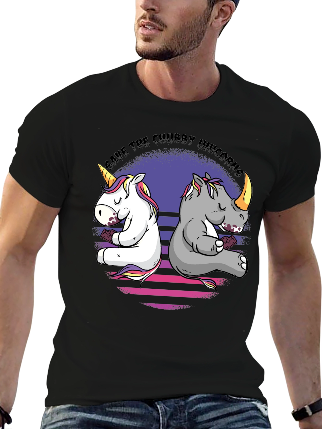 Save the Chubby Unicorns Graphic Tee