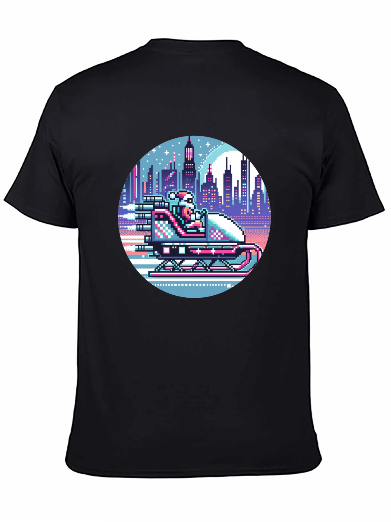 Retro Pixel Santa T-Shirt