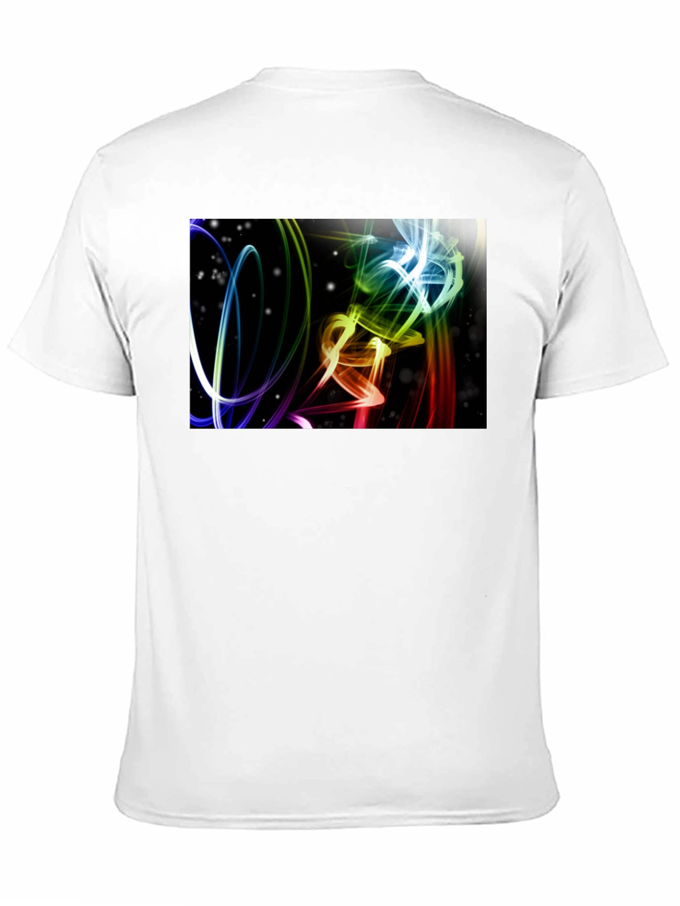 Abstract Light Swirls Black T-Shirt