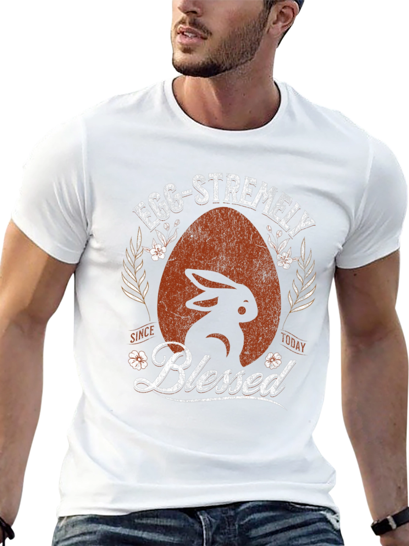 Egg-stremely Blessed Easter Bunny Graphic Tee