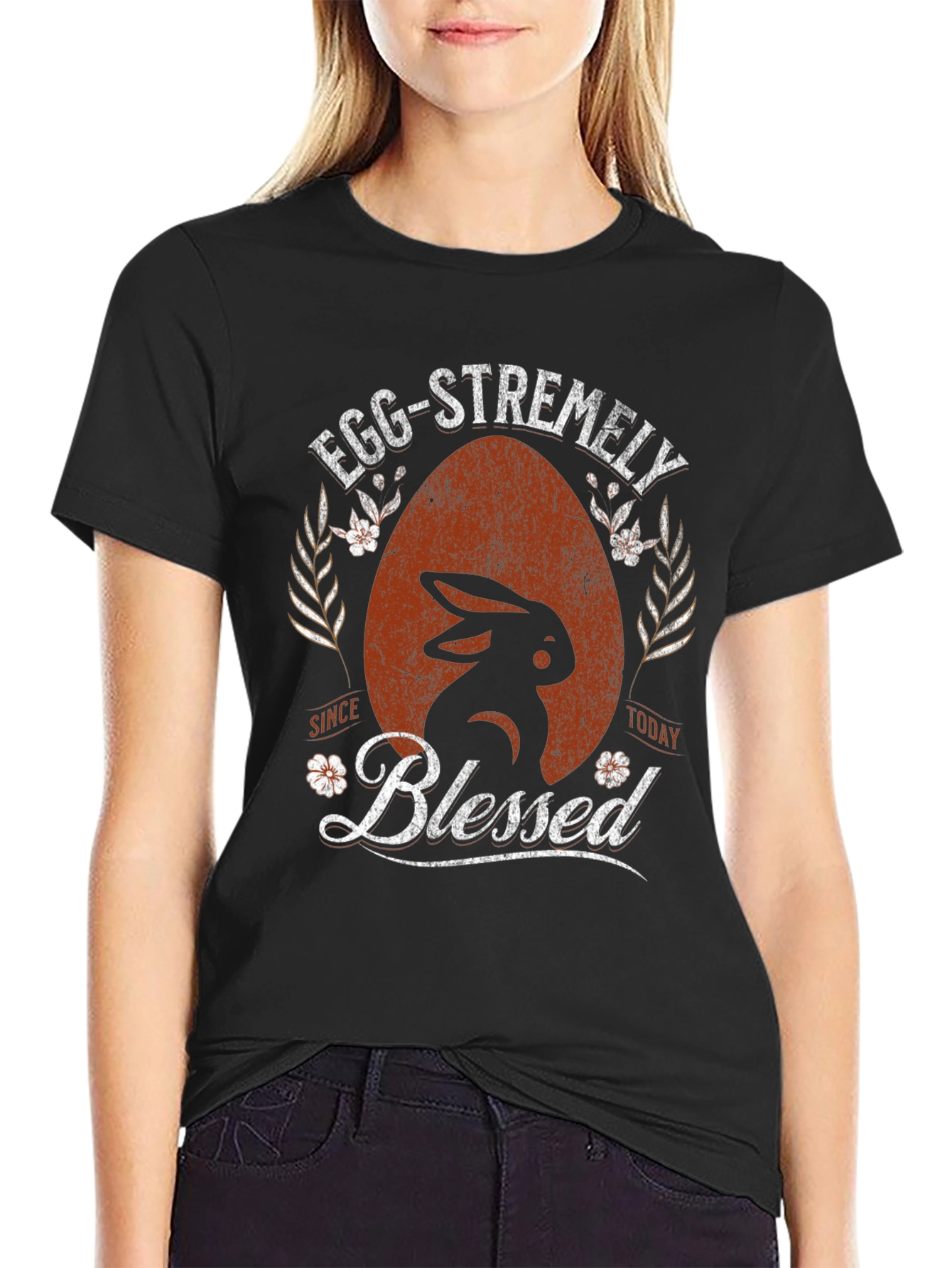 Egg-stremely Blessed Easter Bunny Graphic Tee