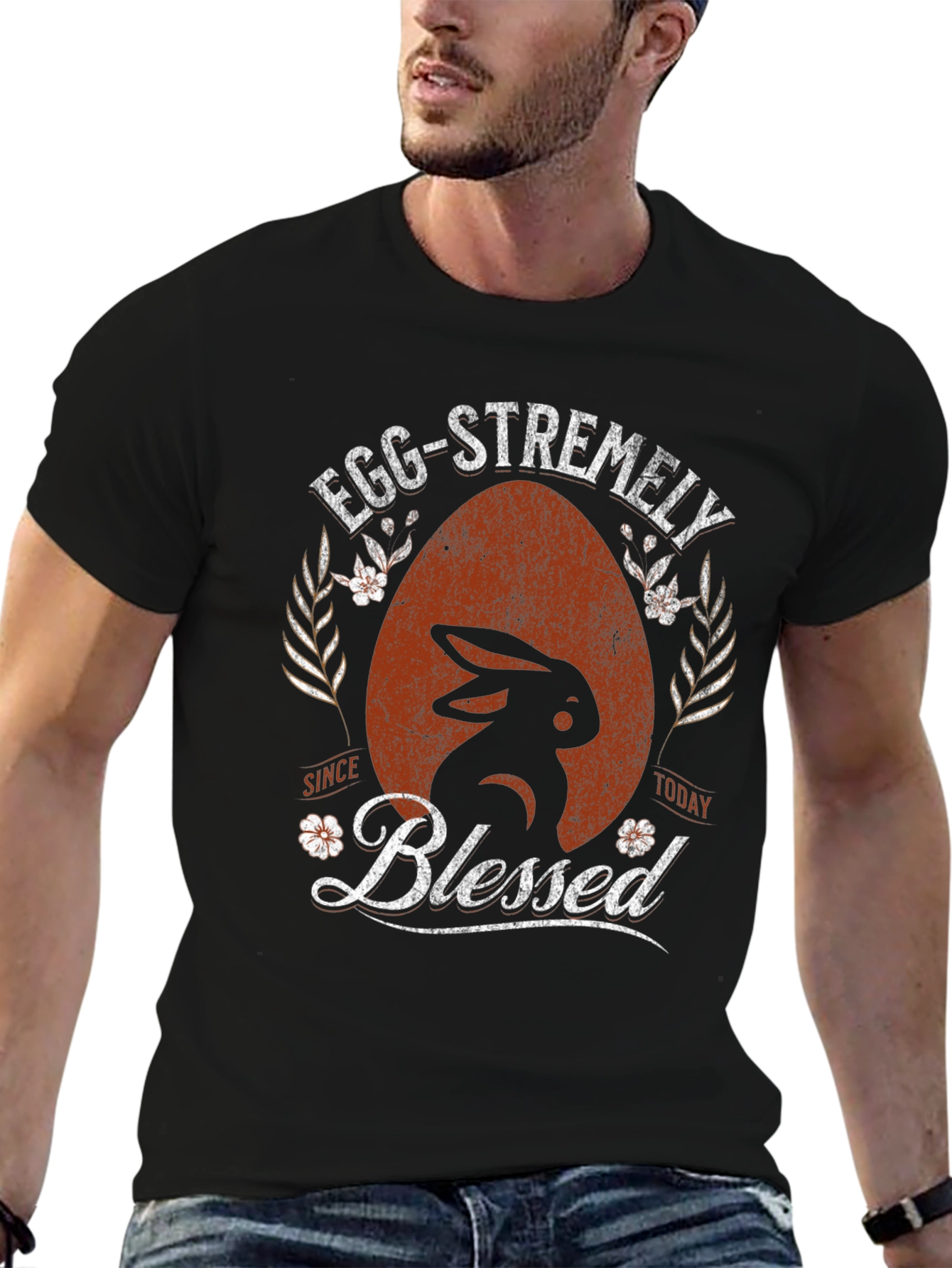 Egg-stremely Blessed Easter Bunny Graphic Tee