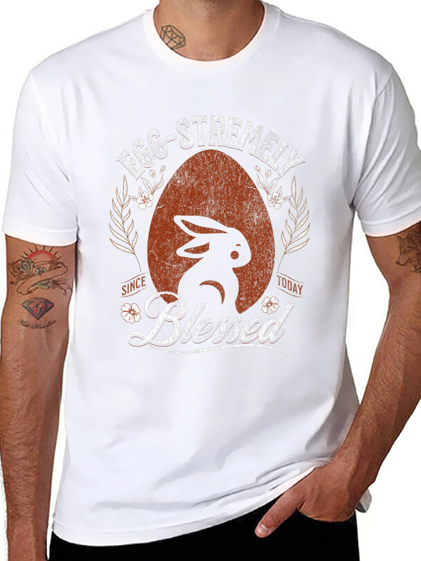 Egg-stremely Blessed Easter Bunny Graphic Tee