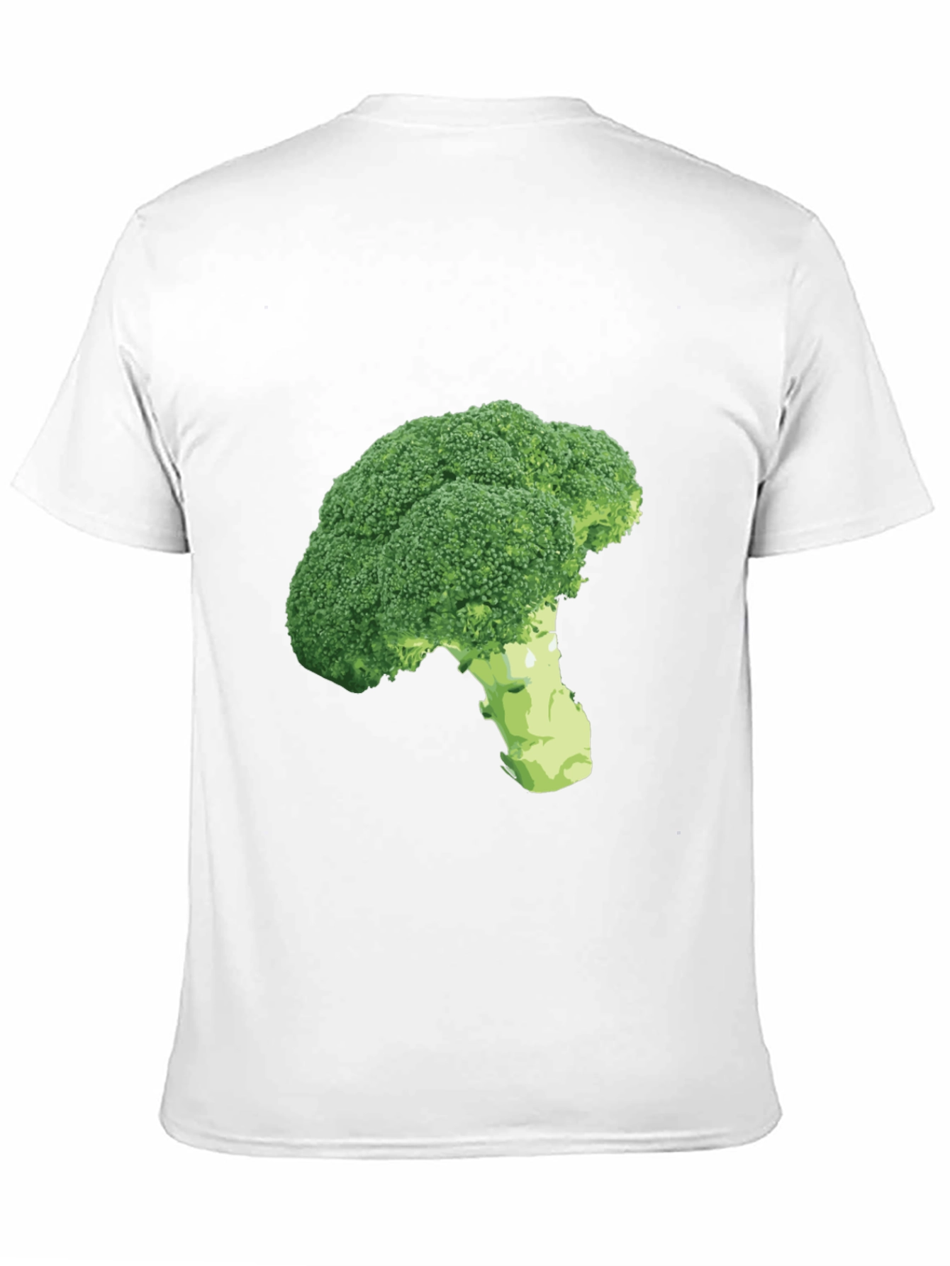 Broccoli Print Black T-Shirt - Unique Vegetarian Style